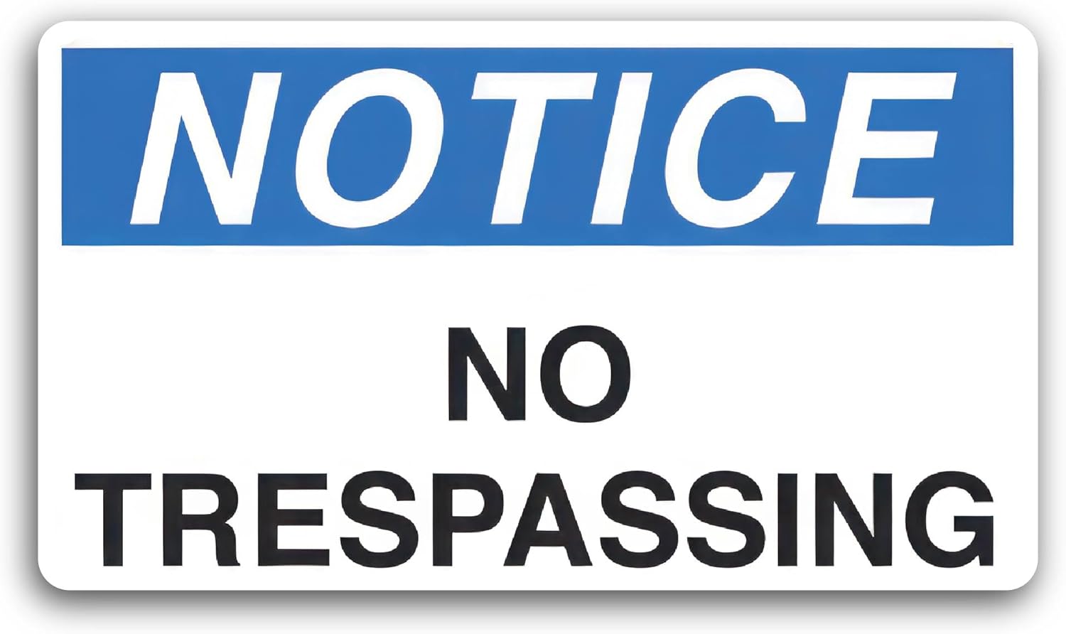 2 (Pieces) 3" and 5" Notice Sticker, Waterproof Vinyl Decals for Many Purpose Like Cars, Trucks, Laptops, Phones, Windows and More