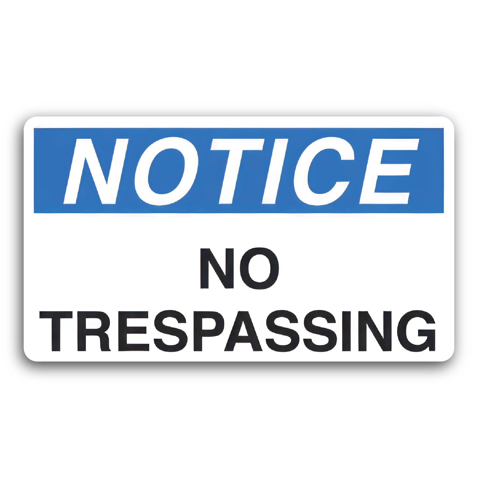 2 (Pieces) 3" and 5" Notice Sticker, Waterproof Vinyl Decals for Many Purpose Like Cars, Trucks, Lap