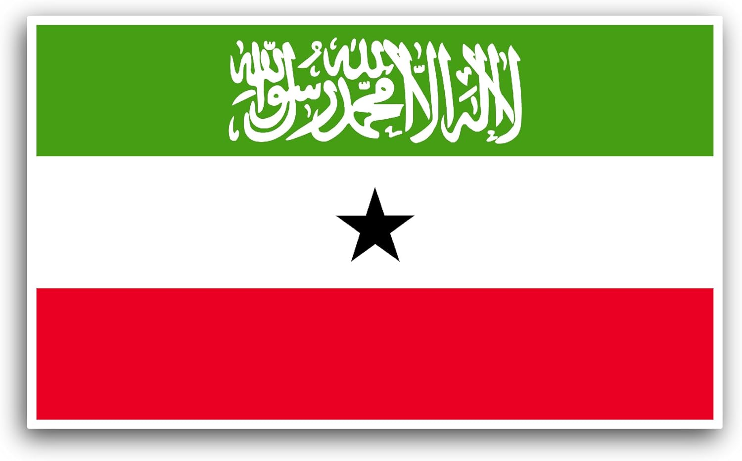 2 (Pieces) 3" and 5" Somaliland Flag Sticker, Waterproof Vinyl Decals for Many Purpose Like Cars, Trucks, Laptops, Phones, Windows and More