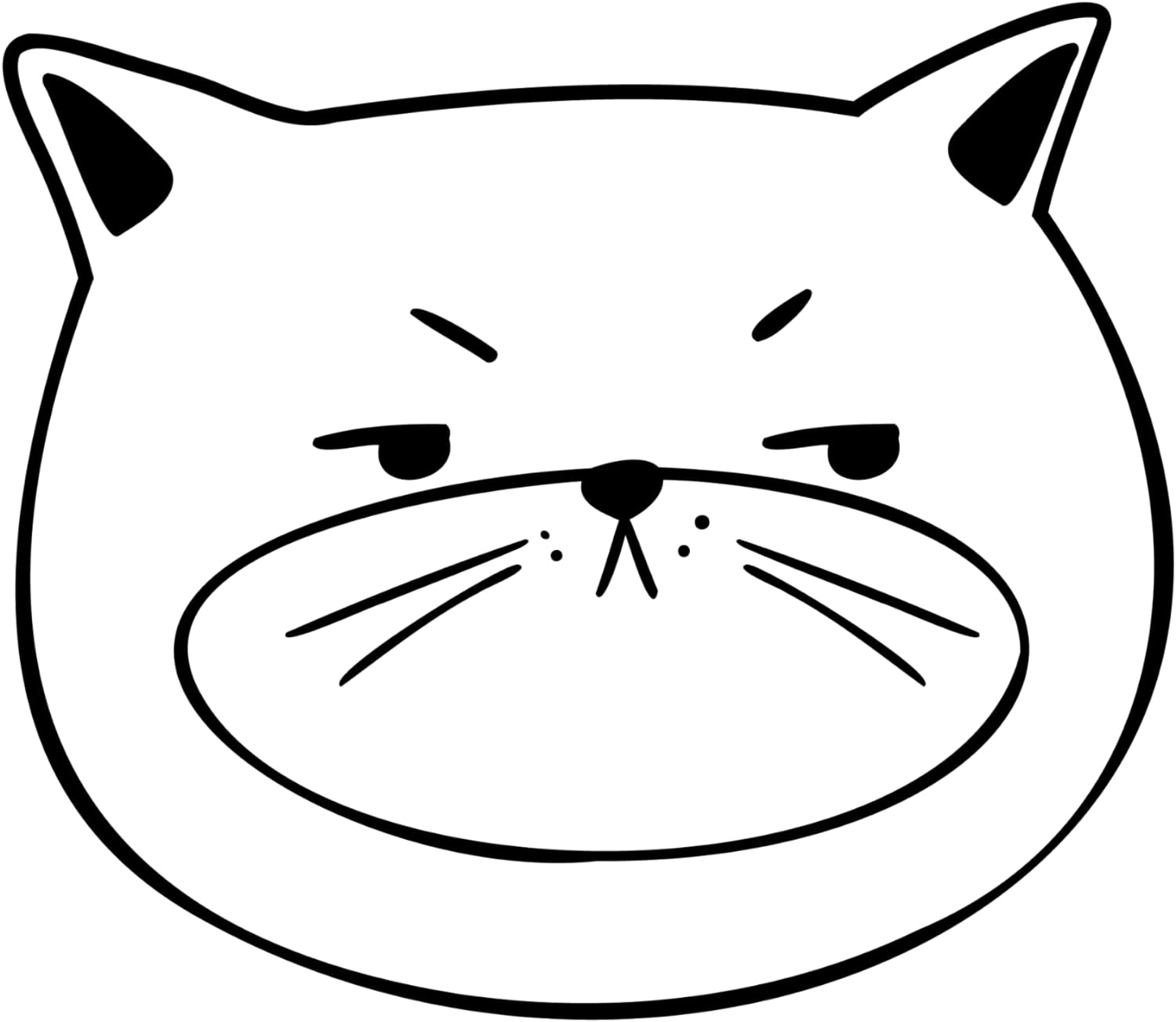 Inspirational Quote "Angry Cat Sketch" Motivational Sticker Vinyl Decal Motivation Stickers- 5" Vinyl Sticker Waterproof