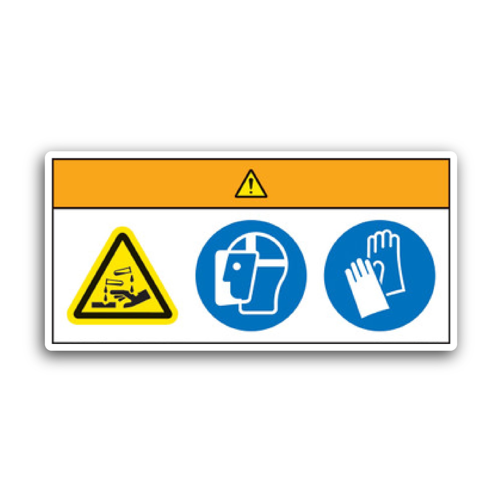 2 (Pieces) 3" and 5" Warning Signs Sticker, Waterproof Vinyl Decals for Many Purpose Like Cars, Truc