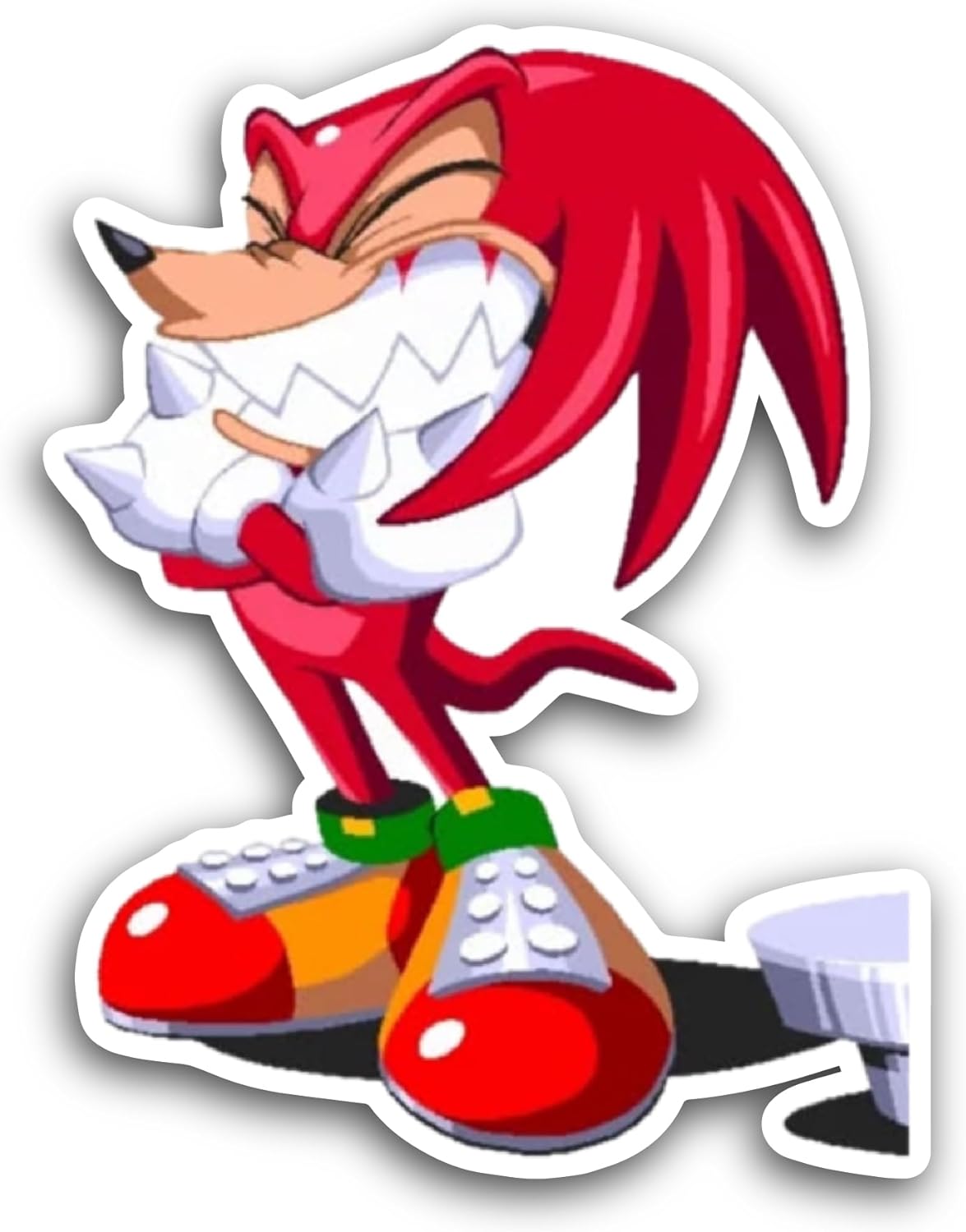 2 (Pieces) 3" and 5" Red Hedgehog Sticker, Waterproof Vinyl Decals for Many Purpose Like Cars, Trucks, Laptops, Phones, Windows and More