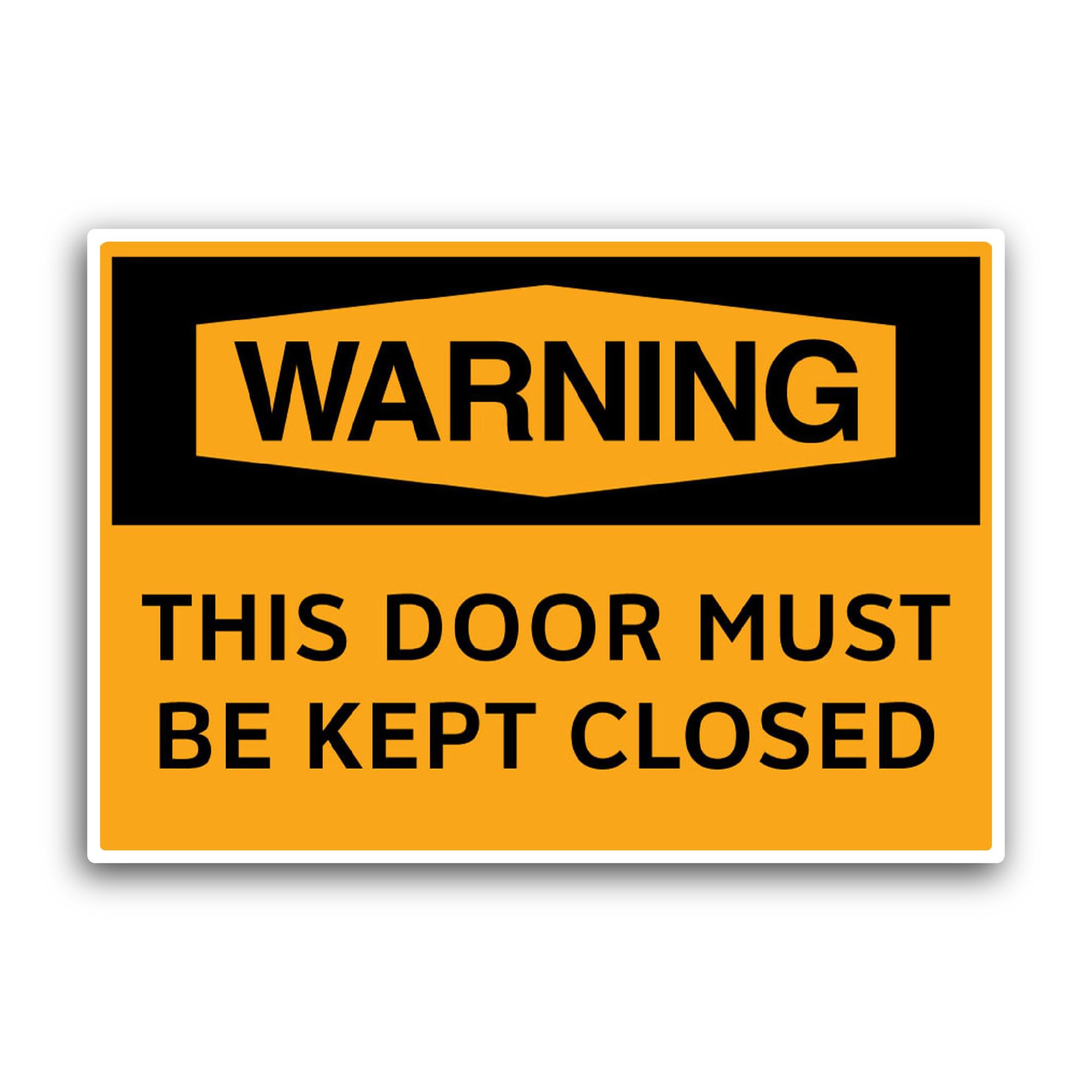 2 (Pieces) 3" and 5" This Door Must Be Kept Closed Sticker, Waterproof Vinyl Decals for Many Purpose