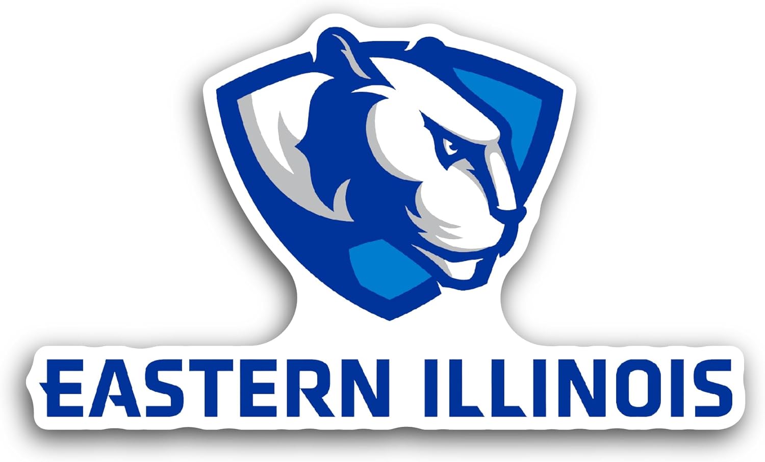 2 (Pieces) 3" and 5" Eastern Illin0is Sticker, Waterproof Vinyl Decals for Many Purpose Like Cars, Trucks, Laptops, Phones, Windows and More