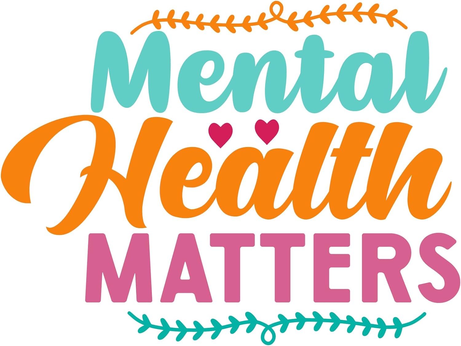 Inspirational Quote "Mental Health Matters, Icon Sticker" Motivational Sticker Vinyl Decal Motivation Stickers- 5" Vinyl Sticker Waterproof