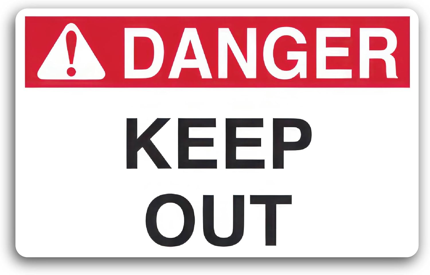 2 (Pieces) 3" and 5" Keep Out Decal Sticker, Waterproof Vinyl Decals for Many Purpose Like Cars, Trucks, Laptops, Phones, Windows and More