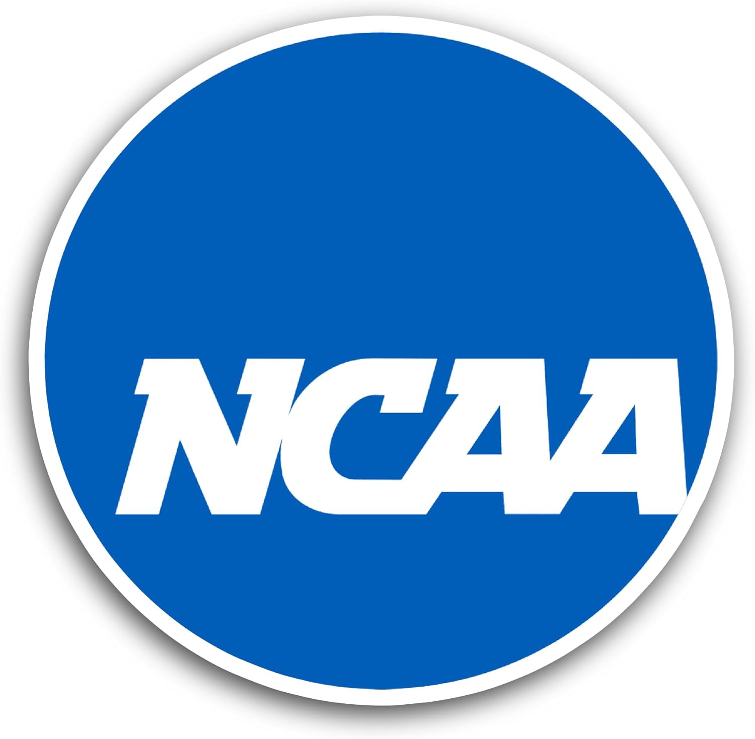 2 (Pieces) 3" and 5" National Collegiate Athletics Ass0ciation Sticker, Waterproof Vinyl Decals for Many Purpose Like Cars, Trucks, Laptops, Phones, Windows and More