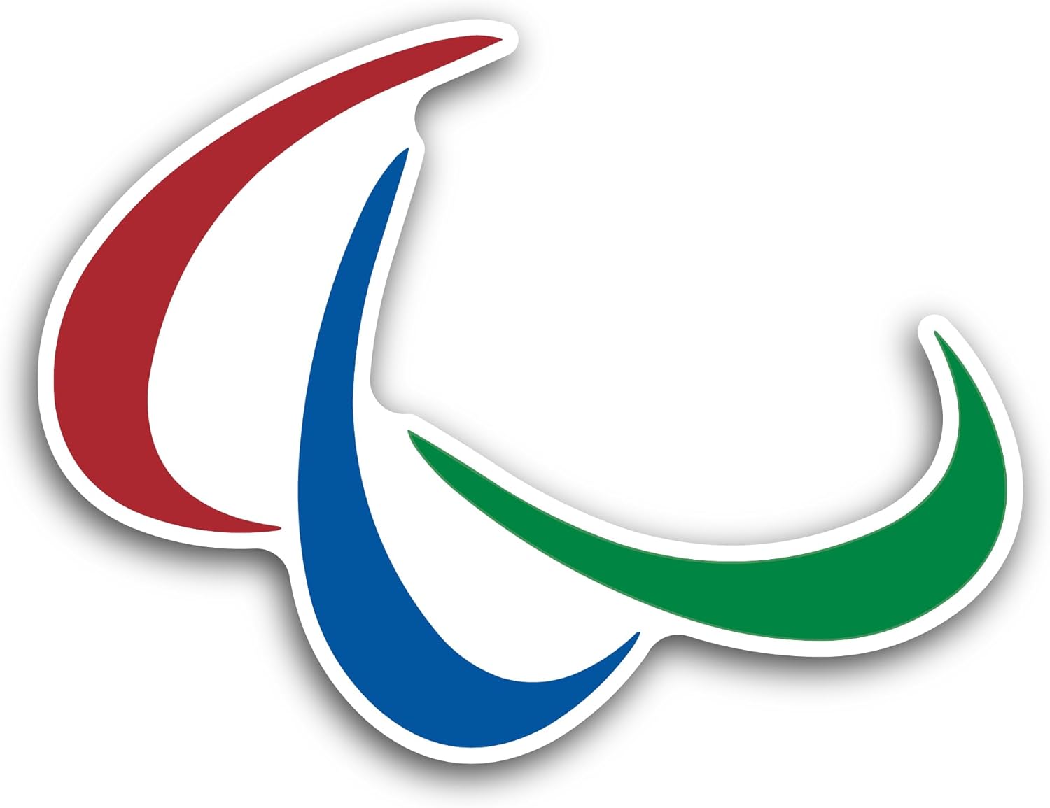 International Paralympic Committee Window Vinyl Decal Sticker 6" (White), Waterproof Vinyl Decals for Many Purpose Like Cars, Trucks, Laptops, Phones, Windows and More