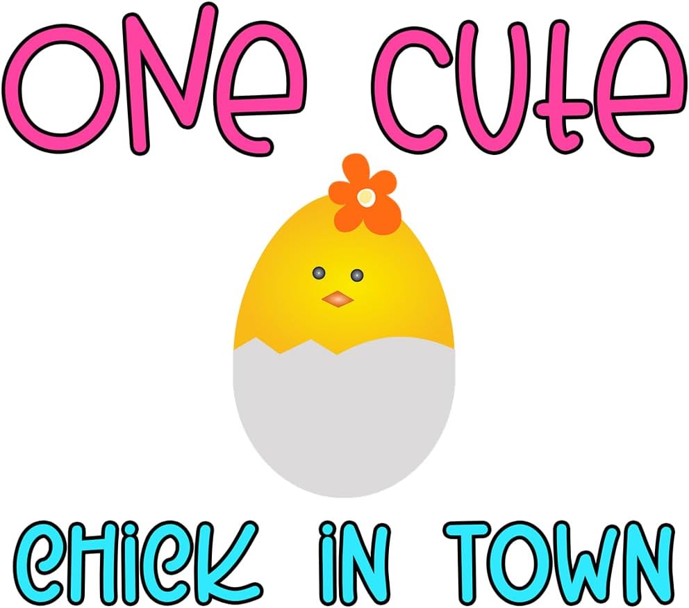 Inspirational Quote "One Cute Chick in Town" Motivational Sticker Vinyl Decal Motivation Stickers- 5" Vinyl Sticker Waterproof