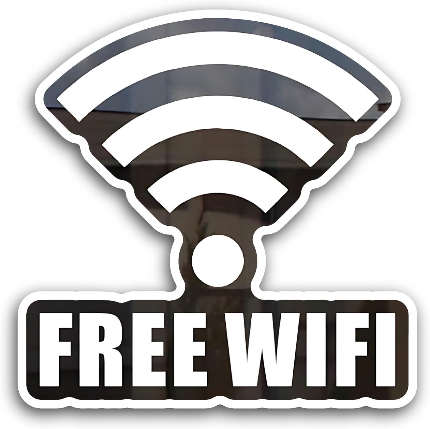 2 (Pieces) 3" and 5" Free WiFi Sticker, Waterproof Vinyl Decals for Many Purpose Like Cars, Trucks, Laptops, Phones, Windows and More