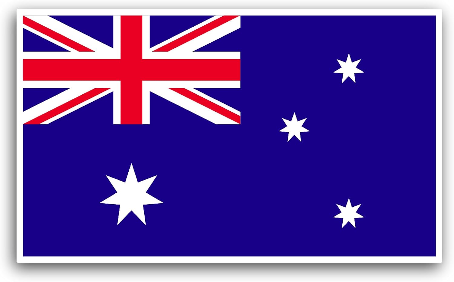 2 (Pieces) 3" and 5" Australia Flag Sticker, Waterproof Vinyl Decals for Many Purpose Like Cars, Trucks, Laptops, Phones, Windows and More