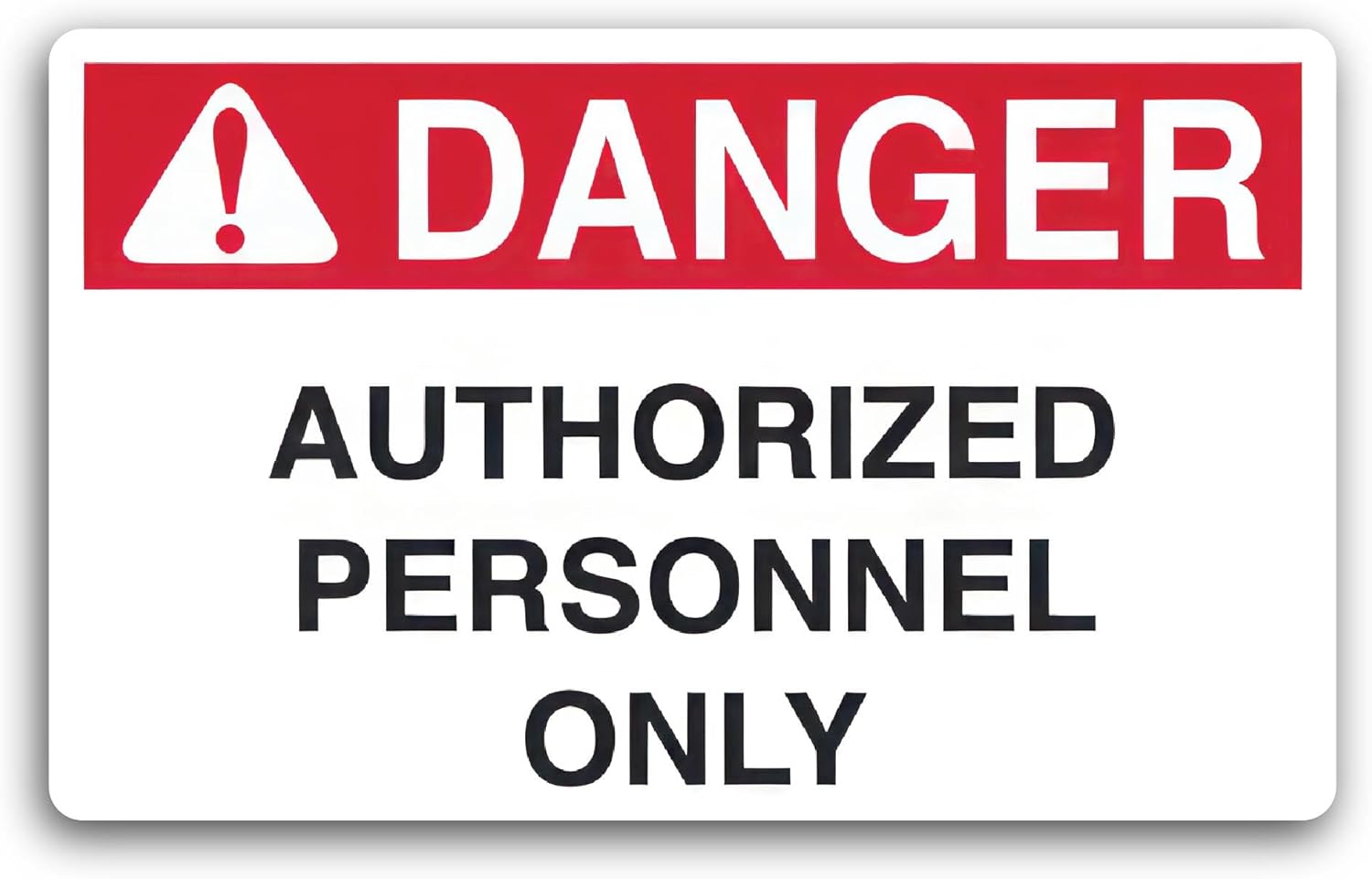 2 (Pieces) 3" and 5" Authorized Personnel Only Decal Sticker, Waterproof Vinyl Decals for Many Purpose Like Cars, Trucks, Laptops, Phones, Windows and More