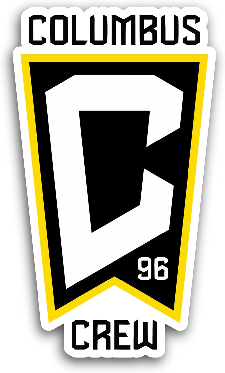 2 (Pieces) 3" and 5" C0lumbus Crew Sticker, Waterproof Vinyl Decals for Many Purpose Like Cars, Trucks, Laptops, Phones, Windows and More