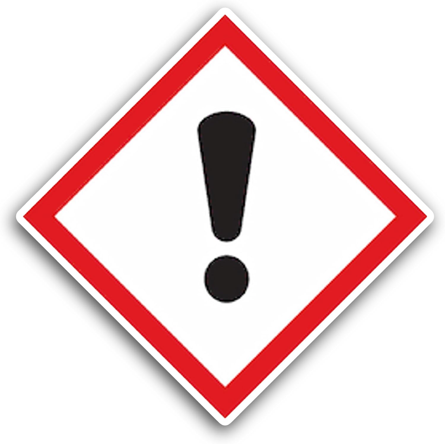 2 (Pieces) 3" and 5" Warning Sign Symbol Sticker, Waterproof Vinyl Decals for Many Purpose Like Cars, Trucks, Laptops, Phones, Windows and More