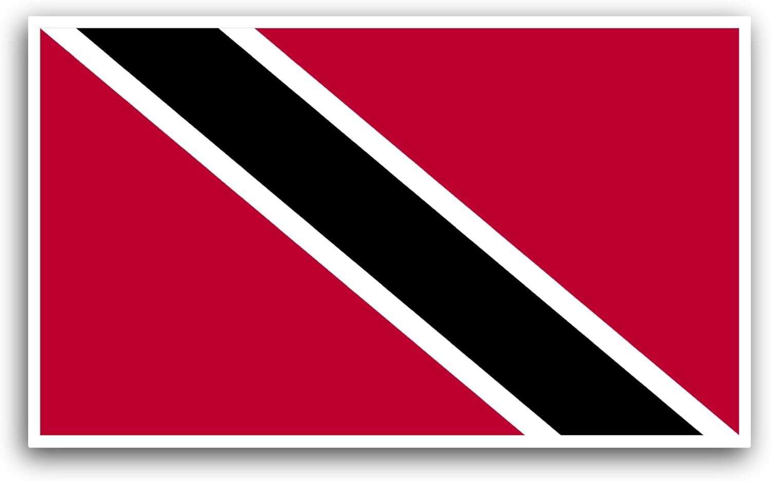 2 (Pieces) 3" and 5" Trinidad and Tobago Flag Sticker, Waterproof Vinyl Decals for Many Purpose Like Cars, Trucks, Laptops, Phones, Windows and More