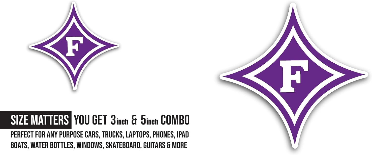 2 (Pieces) 3" and 5" Furman P@ladins Sticker, Waterproof Vinyl Decals for Many Purpose Like Cars, Trucks, Laptops, Phones, Windows and More
