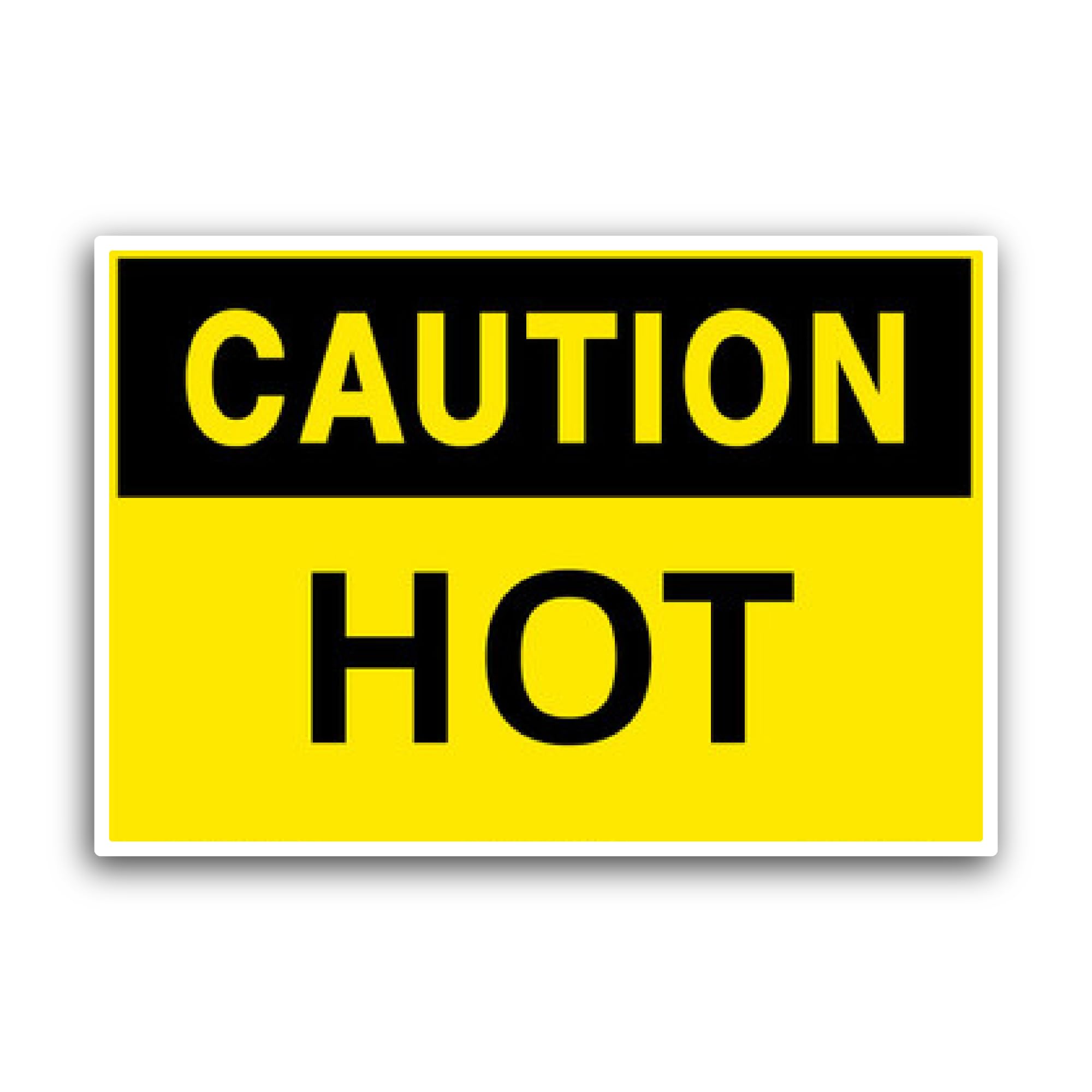 2 (Pieces) 3" and 5" Hot Sign Sticker, Waterproof Vinyl Decals for Many Purpose Like Cars, Trucks, L