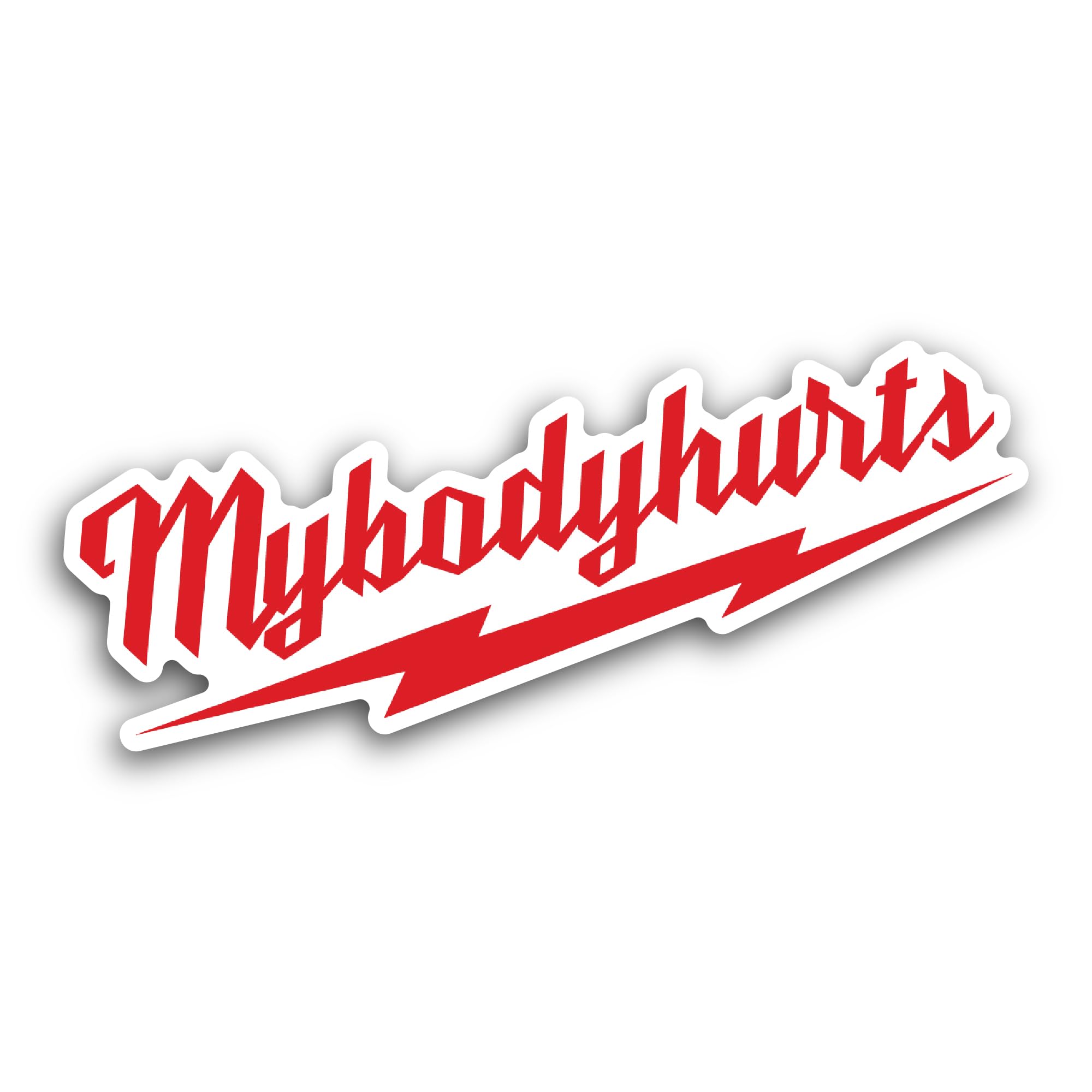 2 (Pieces) 3" and 5" My Back Hurts Sticker, Waterproof Vinyl Decals for Many Purpose Like Cars, Truc
