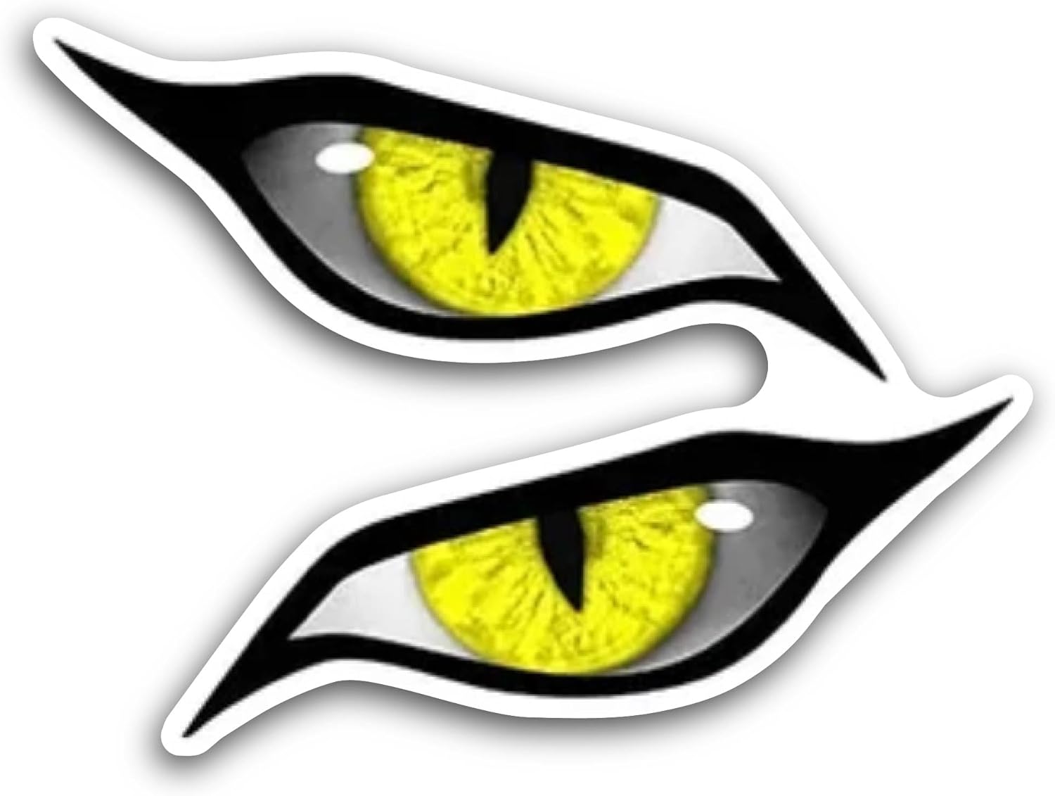 2 (Pieces) 3" and 5" Pair of Evil Eyes Sticker, Waterproof Vinyl Decals for Many Purpose Like Cars, Trucks, Laptops, Phones, Windows and More