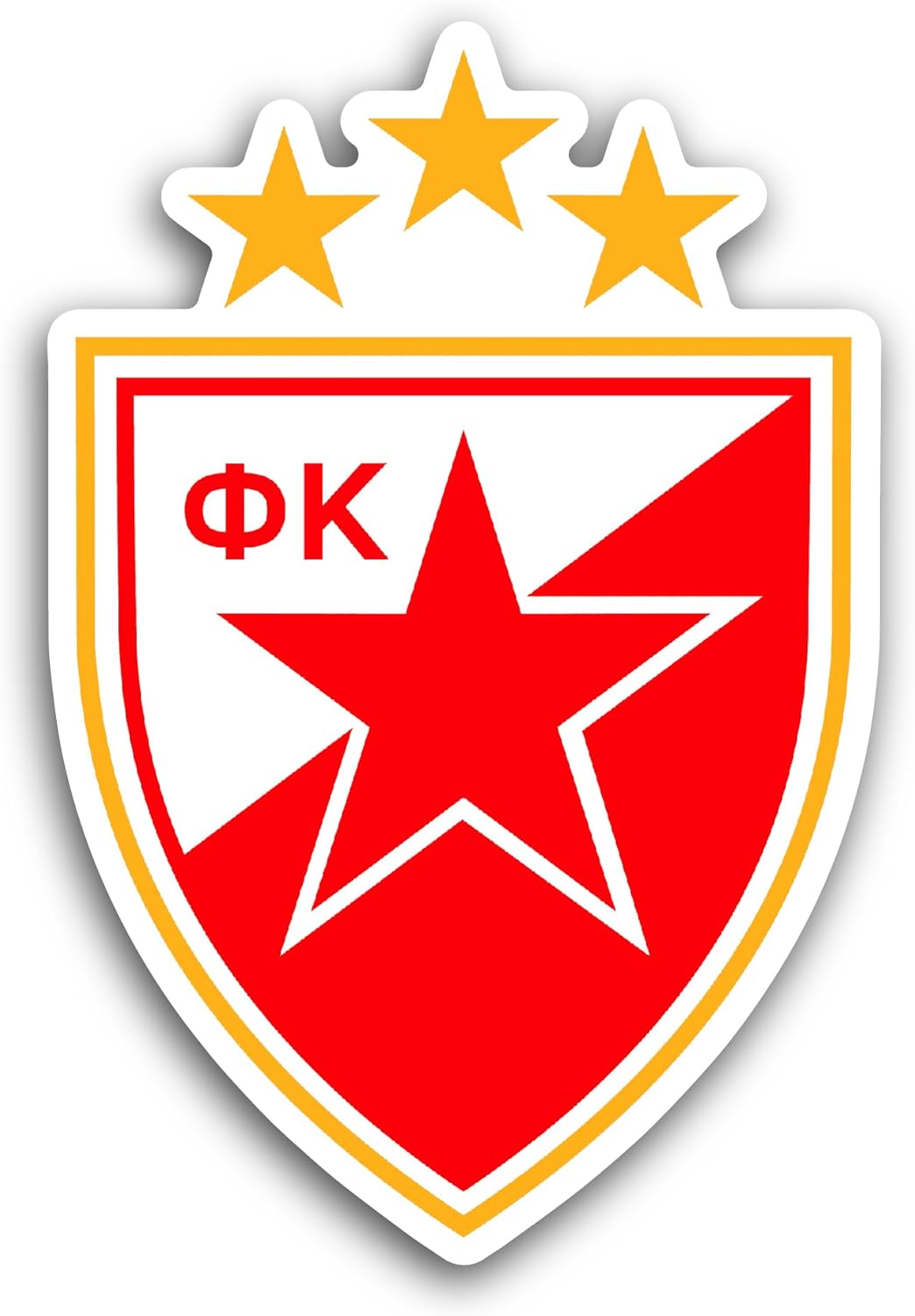 2 (Pieces) 3" and 5" Crvena Zv3zda Sticker, Waterproof Vinyl Decals for Many Purpose Like Cars, Trucks, Laptops, Phones, Windows and More