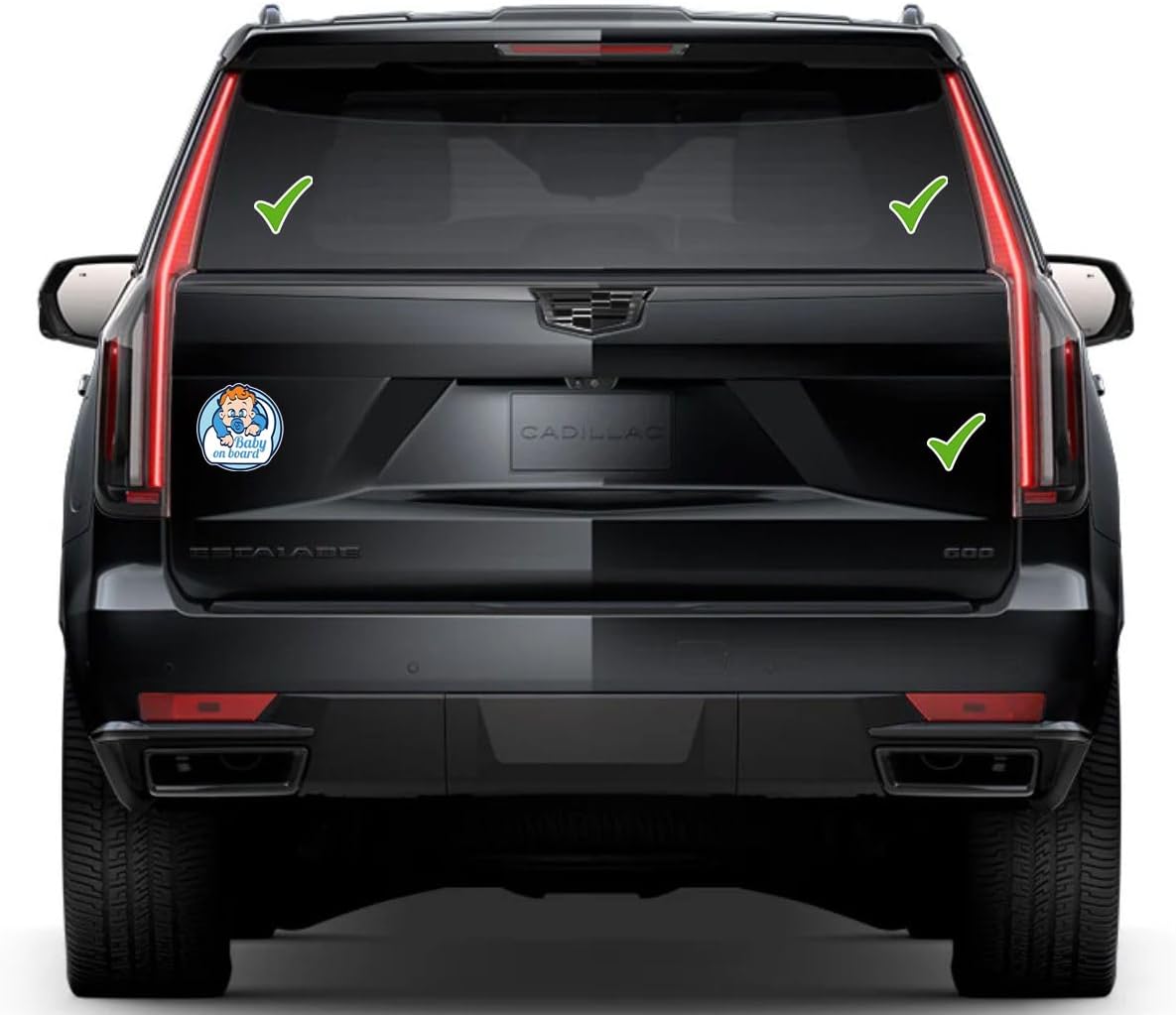 Cute Baby Boy on Board Window Vinyl Decal Sticker 6" (White), Waterproof Vinyl Decals for Many Purpose Like Cars, Trucks, Laptops, Phones, Windows and More