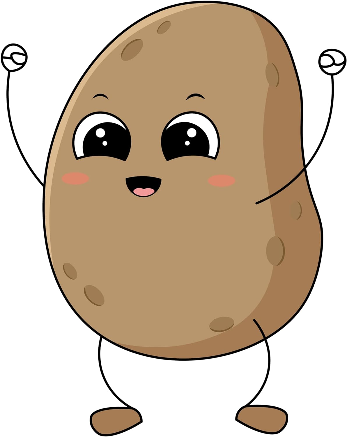 Inspirational Quote Potato Happy Smiling Sticker Motivational Sticker Vinyl Decal Motivation Stickers- 5" Vinyl Sticker Waterproof