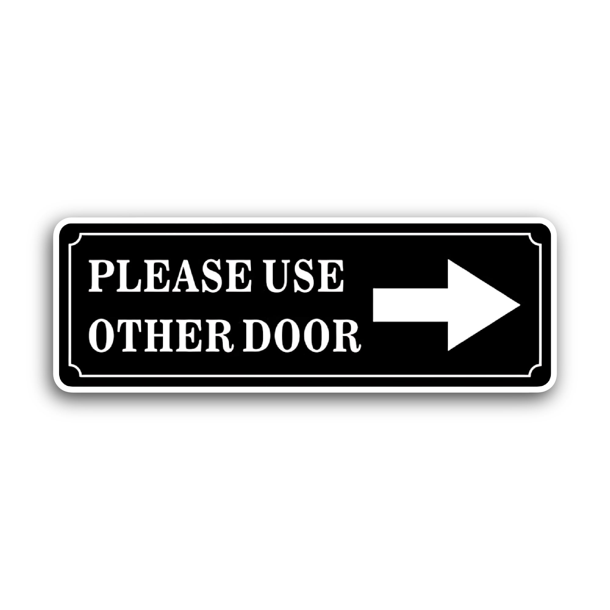 2 (Pieces) 3" and 5" Please Use Other Door Sticker, Waterproof Vinyl Decals for Many Purpose Like Ca