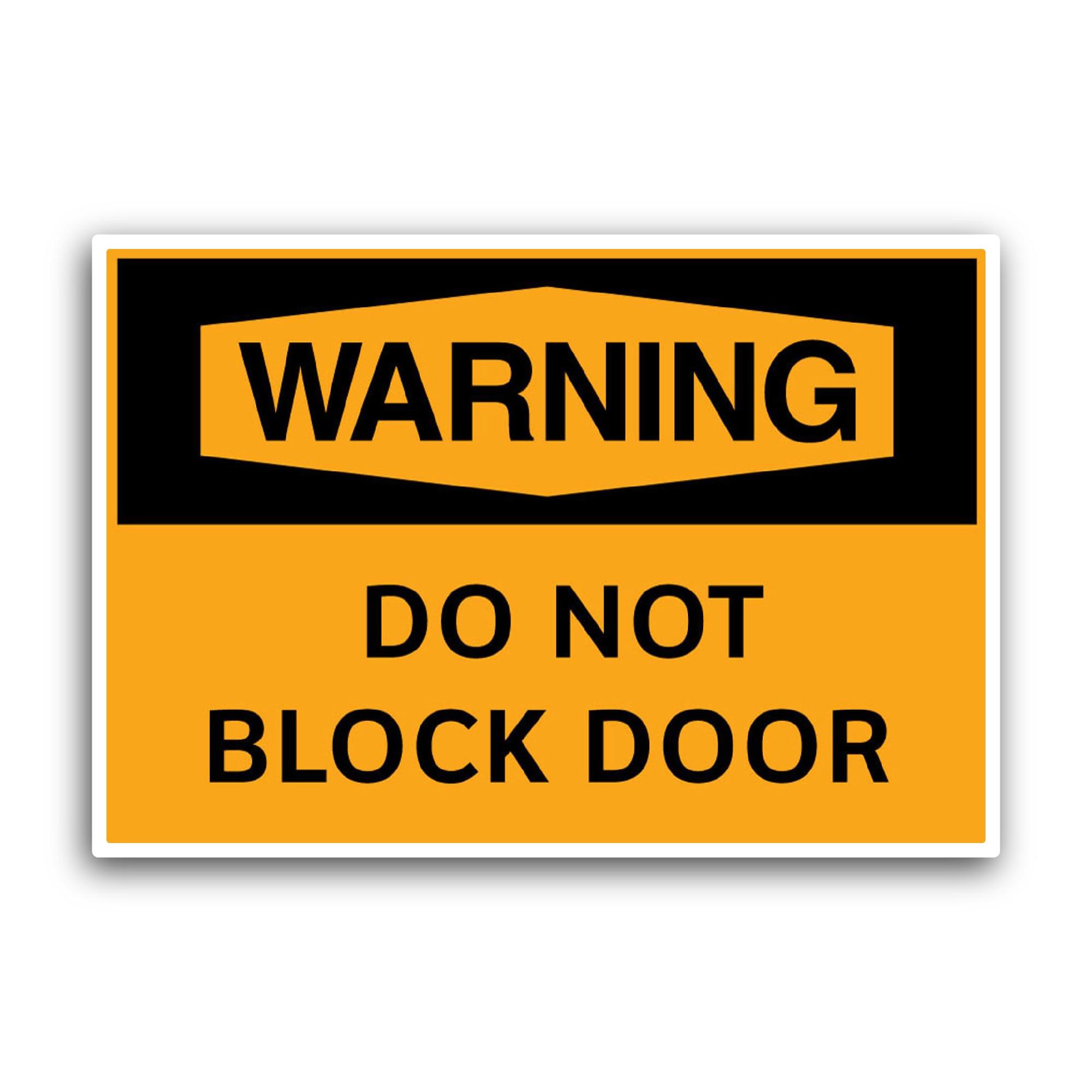 2 (Pieces) 3" and 5" Warning D0 Not Block Door Sticker, Waterproof Vinyl Decals for Many Purpose Lik