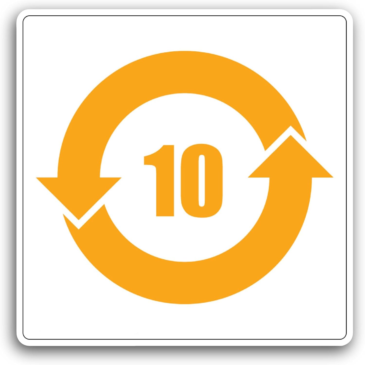 2 (Pieces) 3" and 5" China RoHS Sign Sticker, Waterproof Vinyl Decals for Many Purpose Like Cars, Trucks, Laptops, Phones, Windows and More