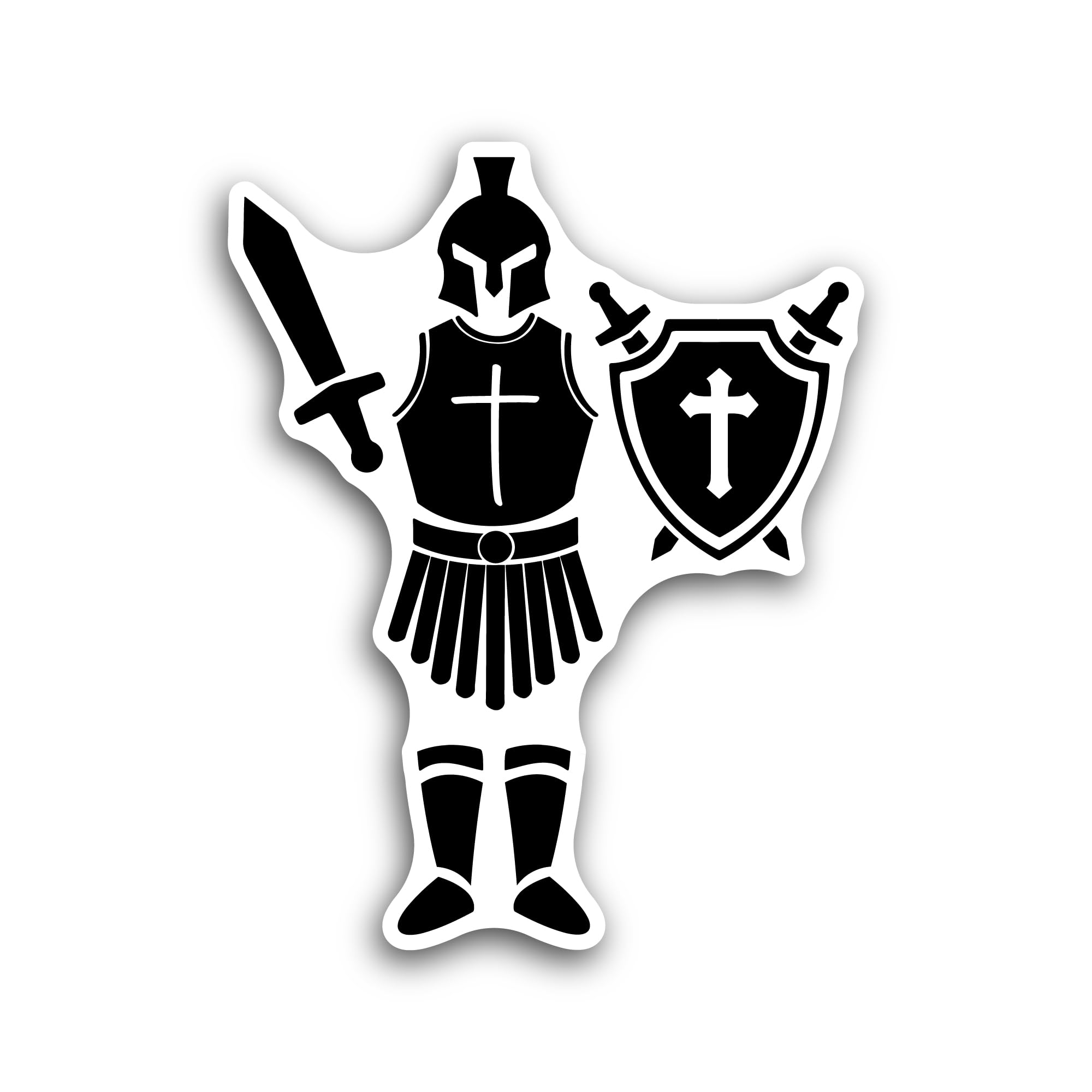 2 (Pieces) 3" and 5" Knight GuardianSticker, Waterproof Vinyl Decals for Many Purpose Like Cars, Tru