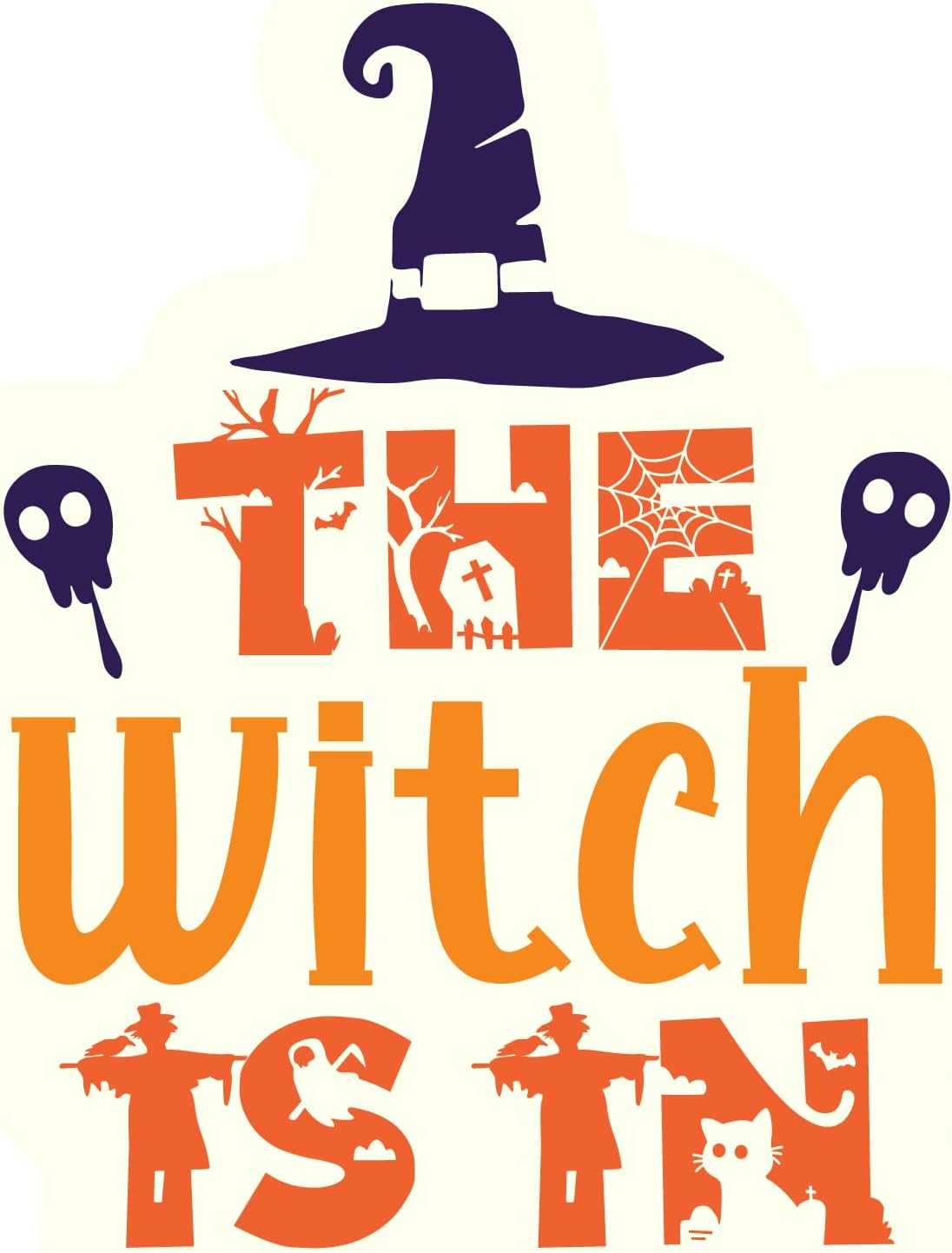 Inspirational Quote The Witch is in Motivational Sticker Vinyl Decal Motivation Stickers- 5" Vinyl Sticker Waterproof