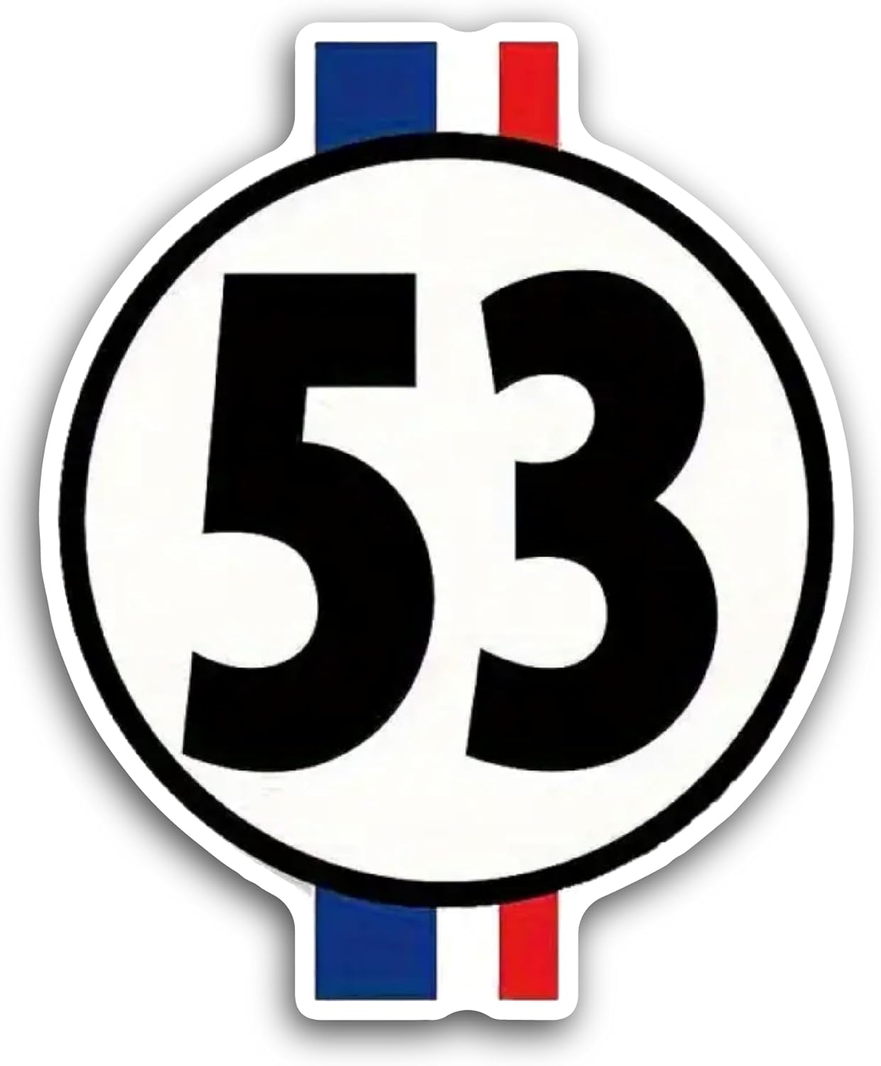 2 (Pieces) 3" and 5" Number 53 Sticker, Waterproof Vinyl Decals for Many Purpose Like Cars, Trucks, Laptops, Phones, Windows and More