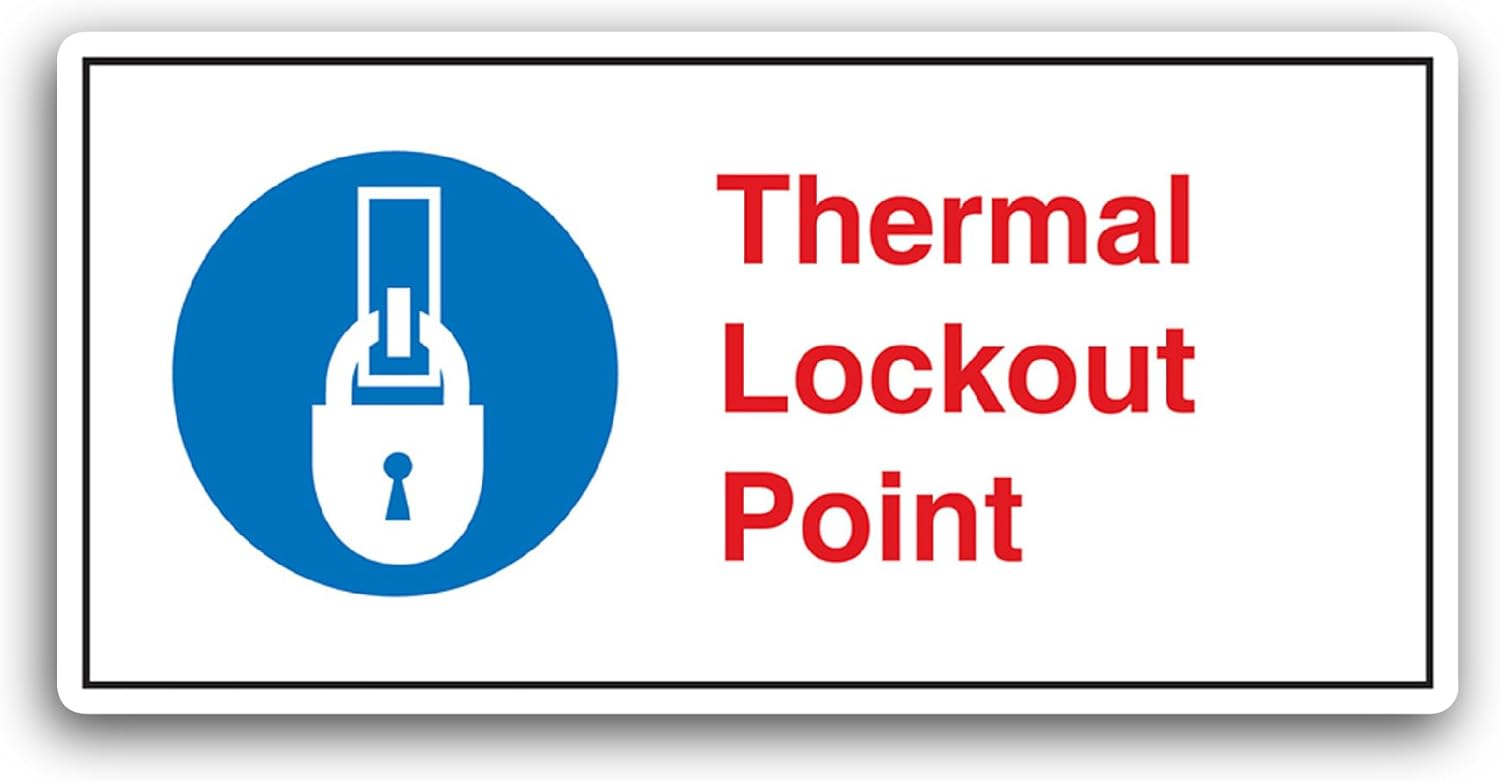2 (Pieces) 3" and 5" Thermal Lockout Sticker, Waterproof Vinyl Decals for Many Purpose Like Cars, Trucks, Laptops, Phones, Windows and More