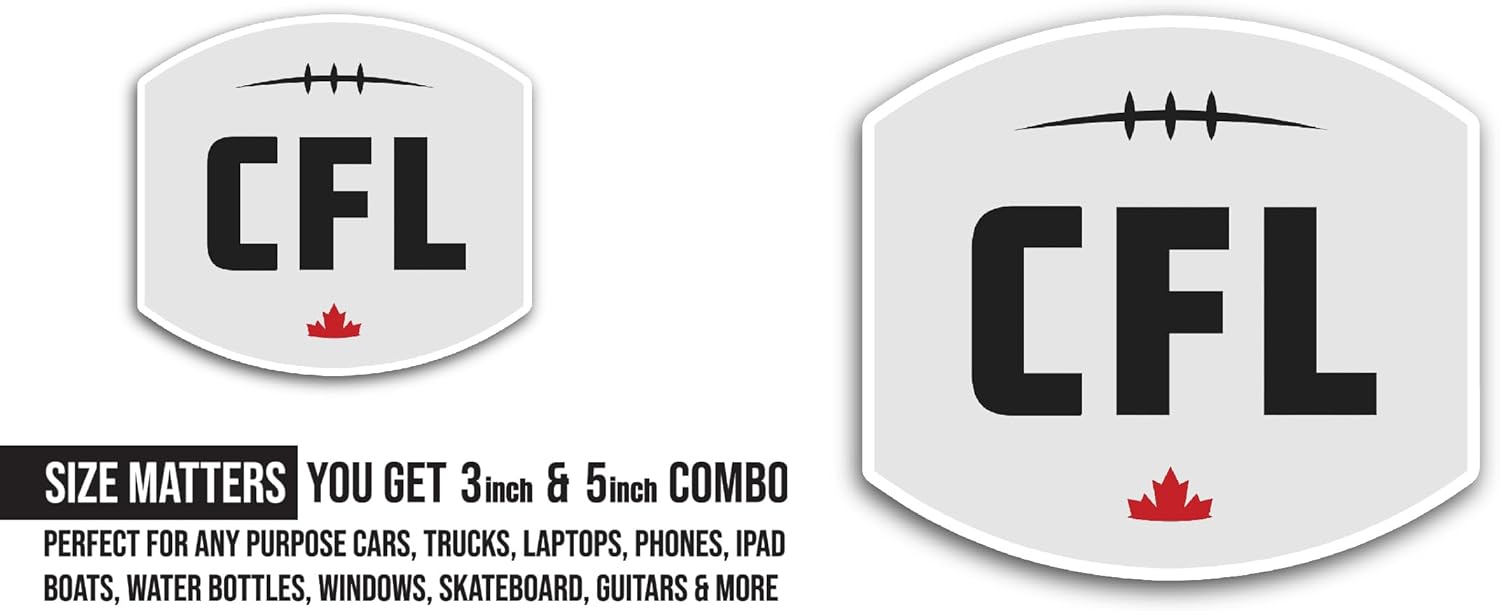 2 (Pieces) 3" and 5" CFL Sticker, Waterproof Vinyl Decals for Many Purpose Like Cars, Trucks, Laptops, Phones, Windows and More