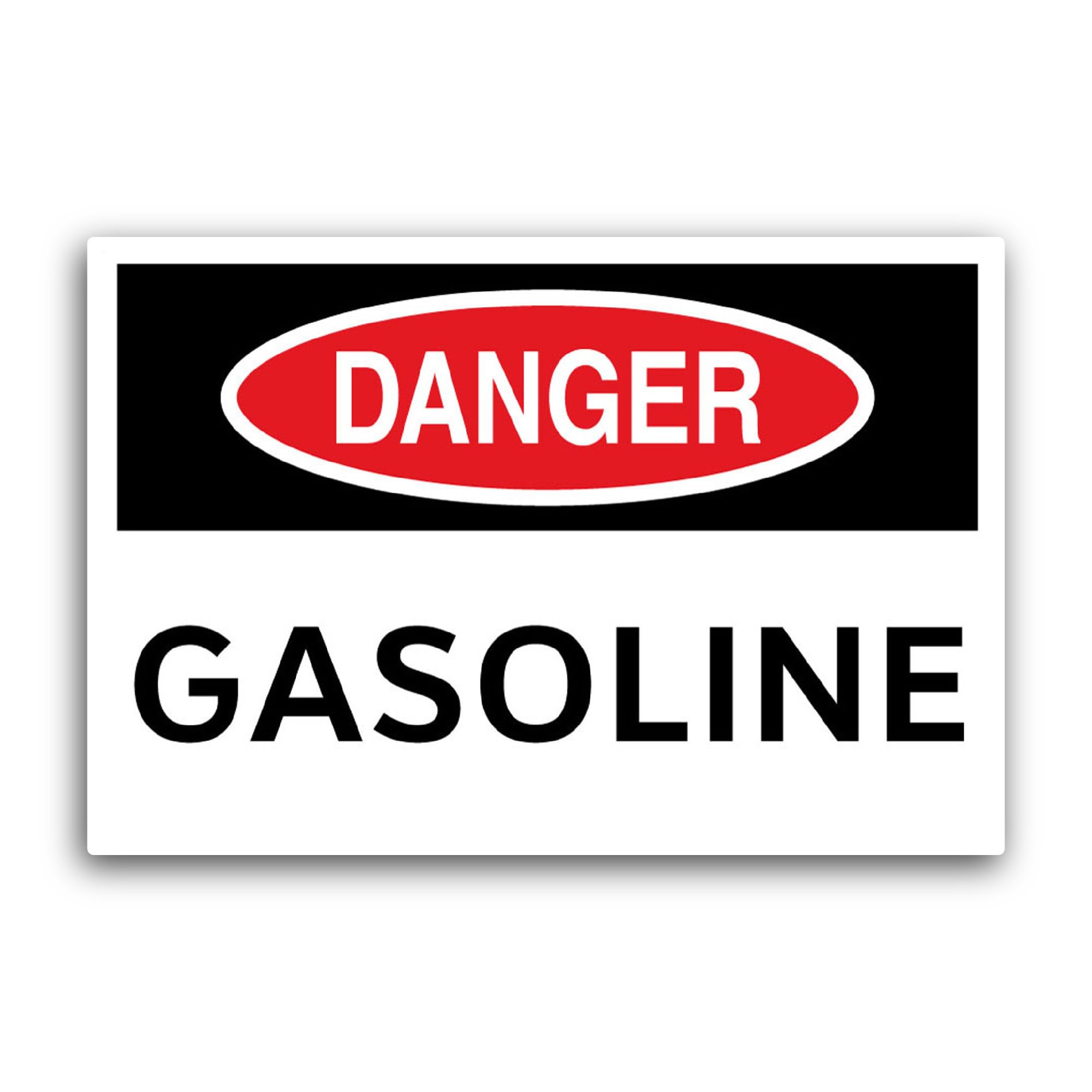 2 (Pieces) 3" and 5" Danger Gasoline Sticker, Waterproof Vinyl Decals for Many Purpose Like Cars, Tr
