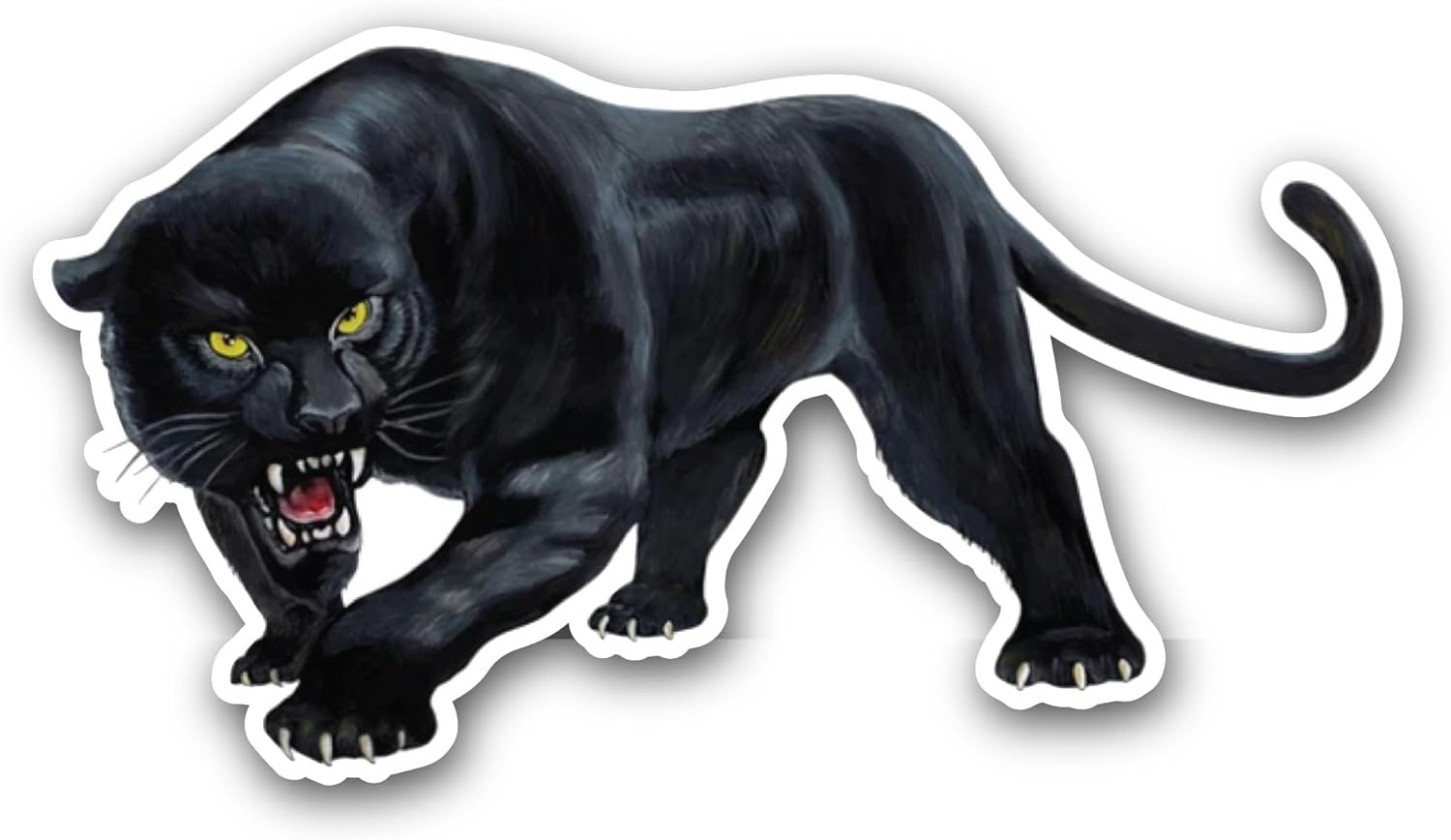 2 (Pieces) 3" and 5" Black Panther Sticker, Waterproof Vinyl Decals for Many Purpose Like Cars, Trucks, Laptops, Phones, Windows and More