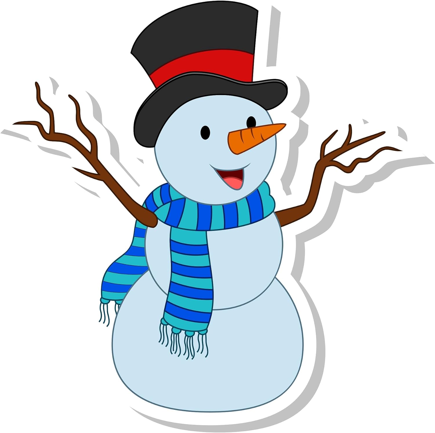 Inspirational Quote Snowman with Black Hat Motivational Sticker Vinyl Decal Motivation Stickers- 5" Vinyl Sticker Waterproof