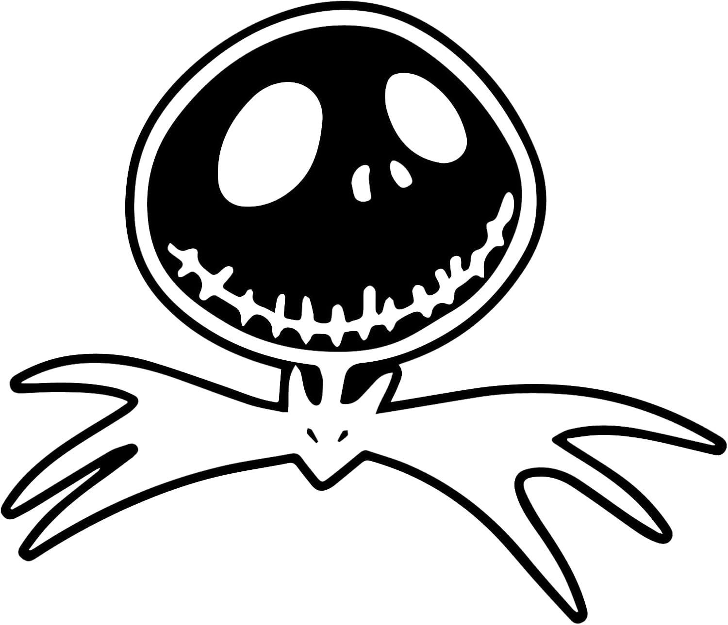 Nightmare Skeleton Window Vinyl Decal Sticker 6" (White), Waterproof Vinyl Decals for Many Purpose Like Cars, Trucks, Laptops, Phones, Windows and More