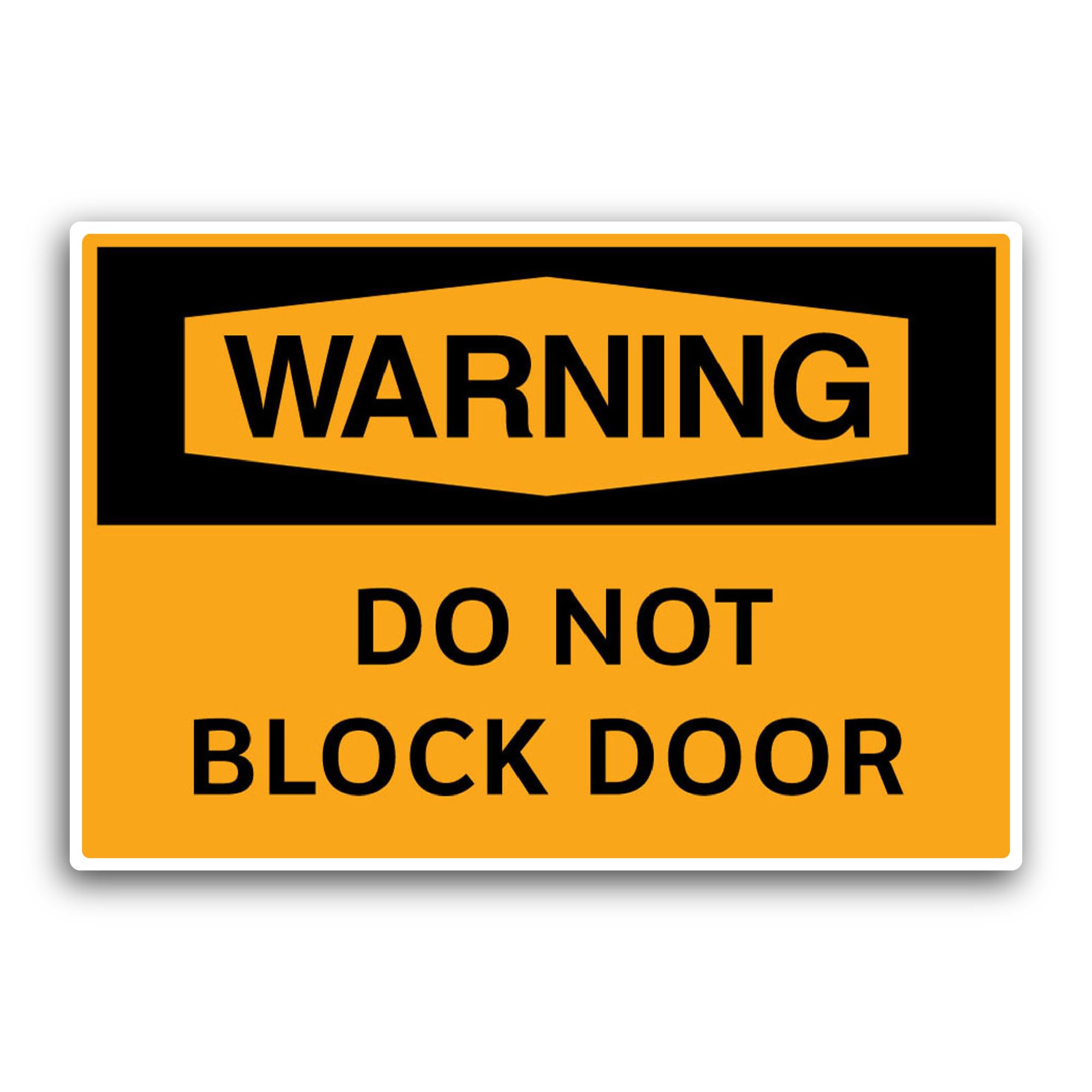 2 (Pieces) 3" and 5" Warning Do Not Block Door Sticker, Waterproof Vinyl Decals for Many Purpose Lik