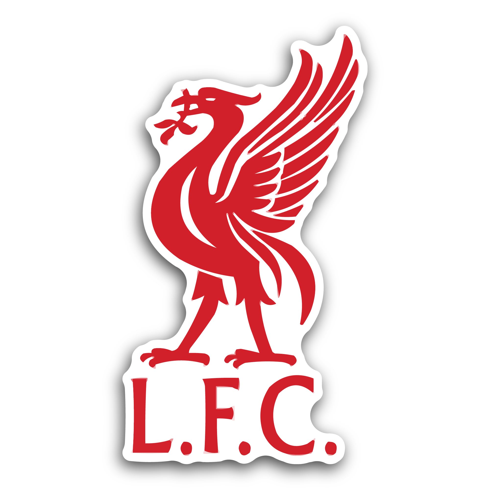 2 (Pieces) 3" and 5" Liverp00l F.C. Sticker, Waterproof Vinyl Decals for Many Purpose Like Cars, Tru