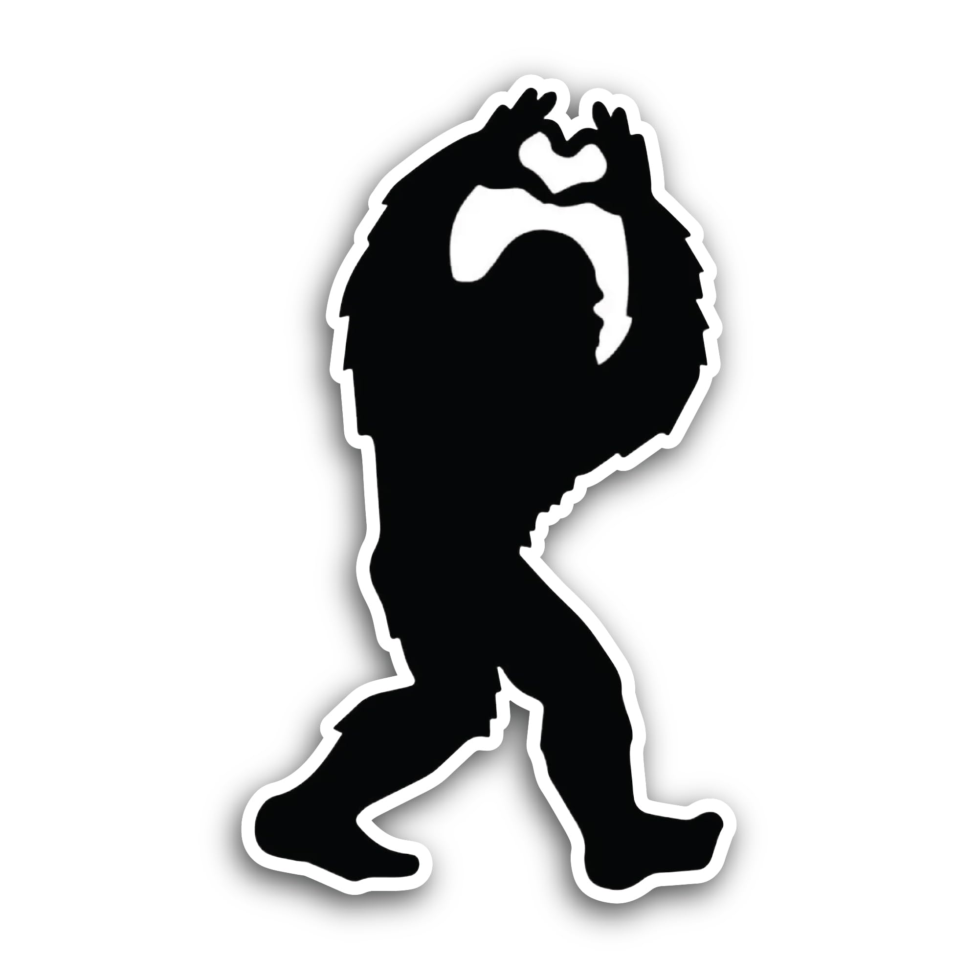 2 (Pieces) 2" and 3" Woman Holding Rosary Against Red Horned Figure Sticker, Waterproof Vinyl Decals