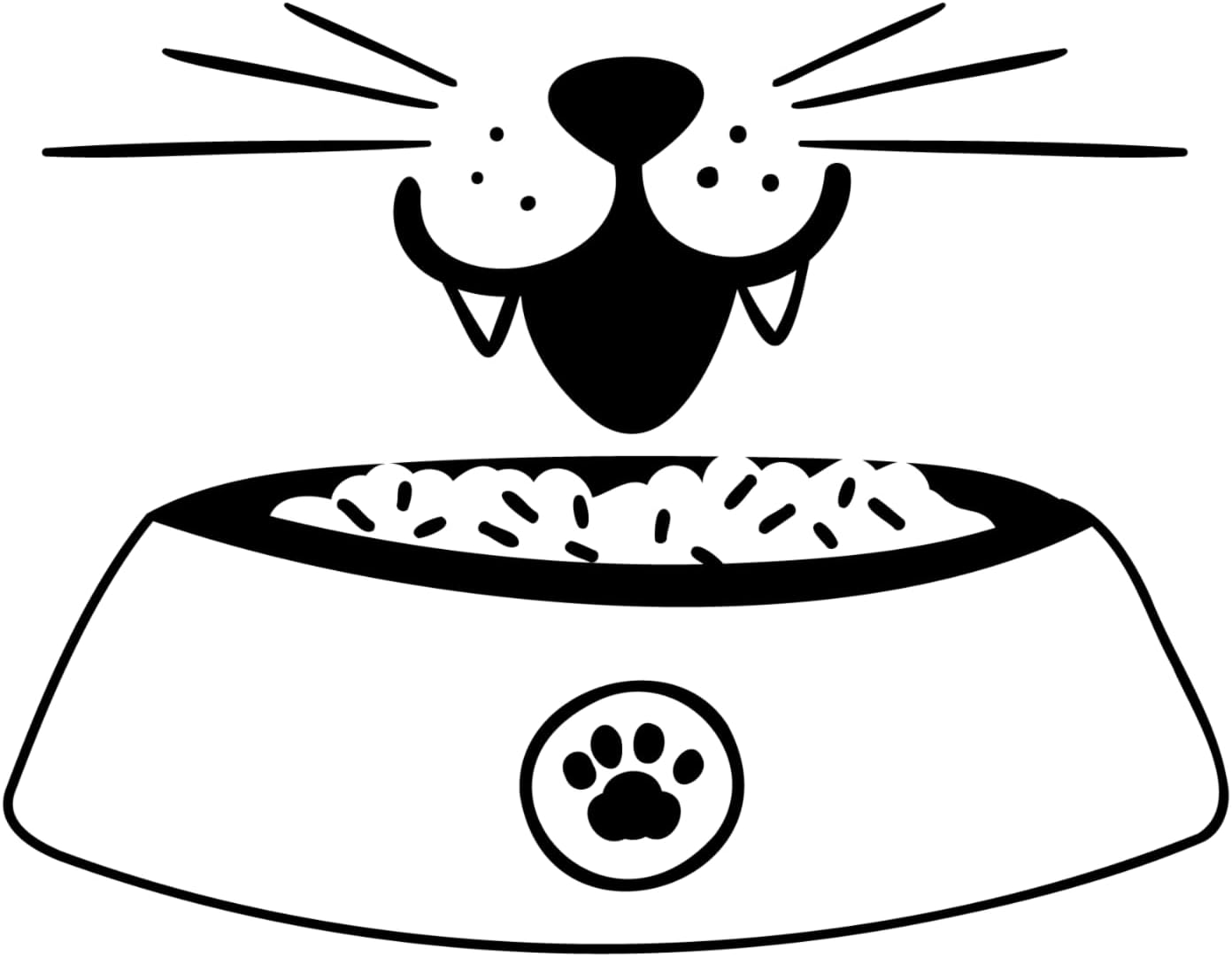 Inspirational Quote "Feeding Bowl Sketch" Motivational Sticker Vinyl Decal Motivation Stickers- 5" Vinyl Sticker Waterproof