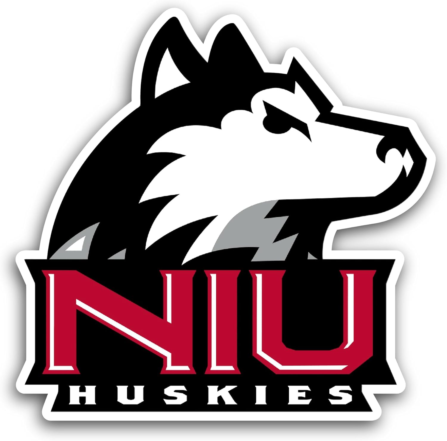 2 (Pieces) 3" and 5" NIU Huski3s Sticker, Waterproof Vinyl Decals for Many Purpose Like Cars, Trucks, Laptops, Phones, Windows and More
