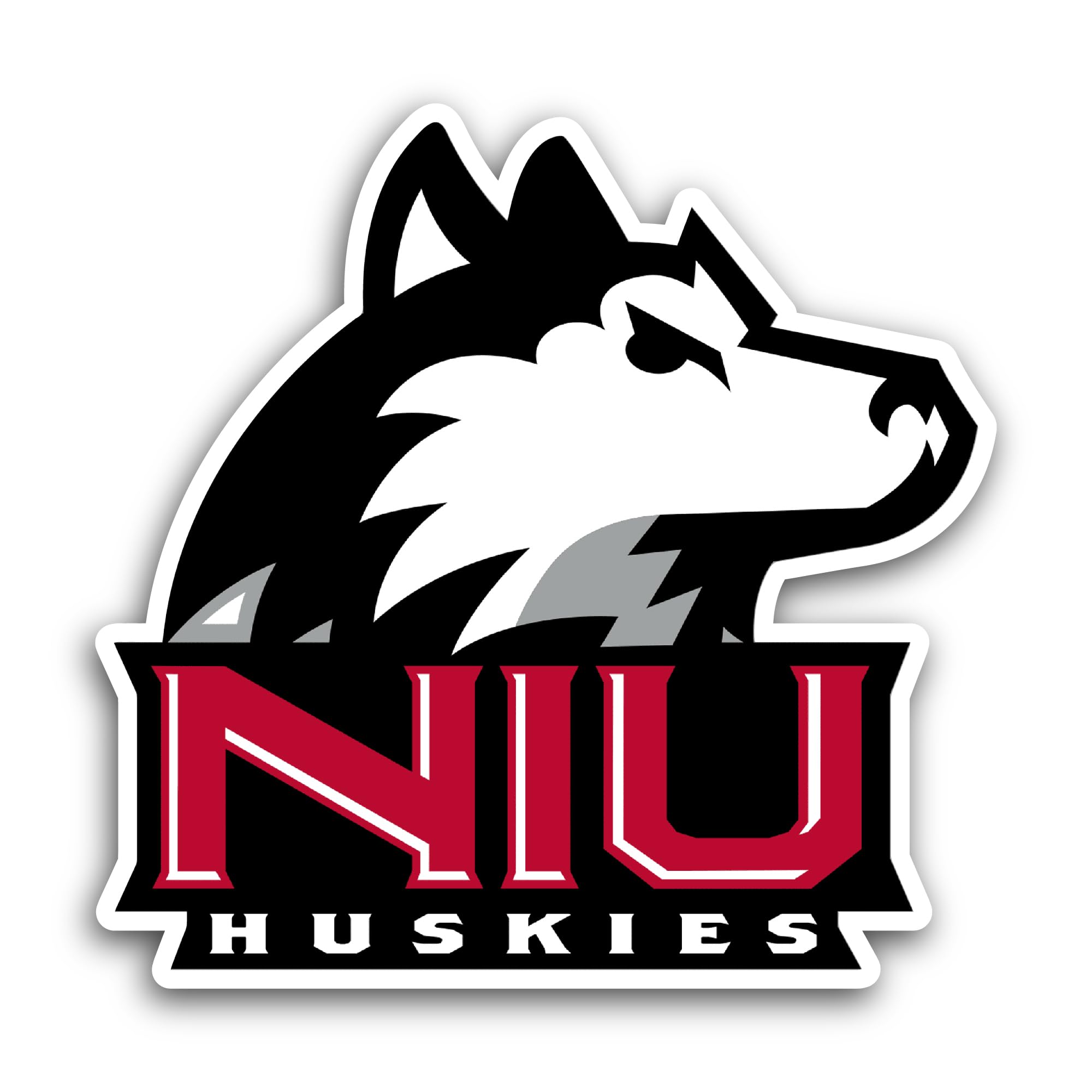 2 (Pieces) 3" and 5" NIU Huski3s Sticker, Waterproof Vinyl Decals for Many Purpose Like Cars, Trucks