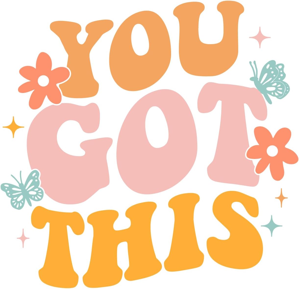 Inspirational Quote "You Got This, Icon Sticker" Motivational Sticker Vinyl Decal Motivation Stickers- 5" Vinyl Sticker Waterproof