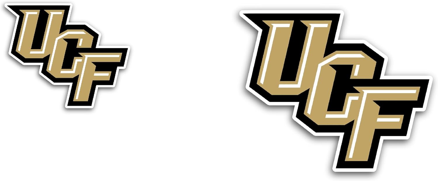2 (Pieces) 3" and 5" Central Fl0rida Knights Sticker, Waterproof Vinyl Decals for Many Purpose Like Cars, Trucks, Laptops, Phones, Windows and More