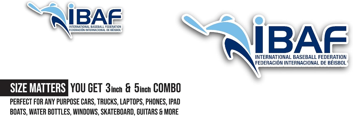 2 (Pieces) 3" and 5" IBAF Sticker, Waterproof Vinyl Decals for Many Purpose Like Cars, Trucks, Laptops, Phones, Windows and More