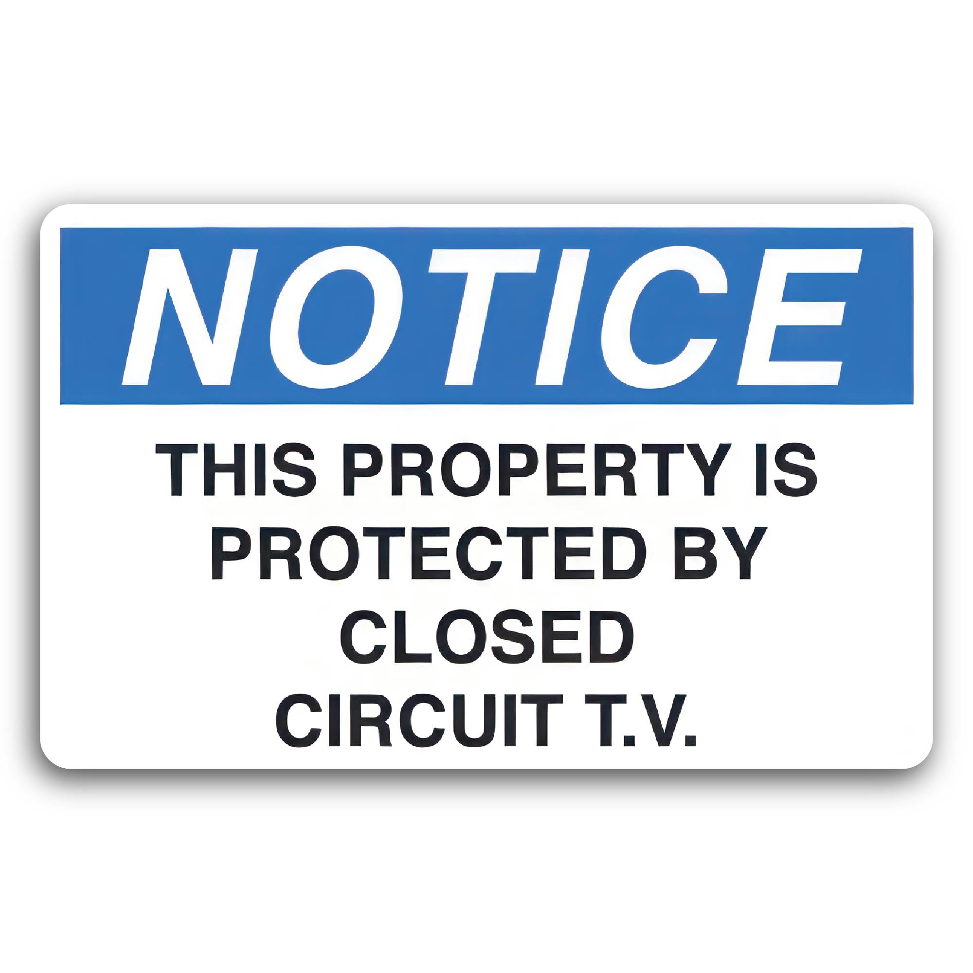 2 (Pieces) 3" and 5" This Property Is Protected By Closed Circuit Decal Sticker, Waterproof Vinyl De