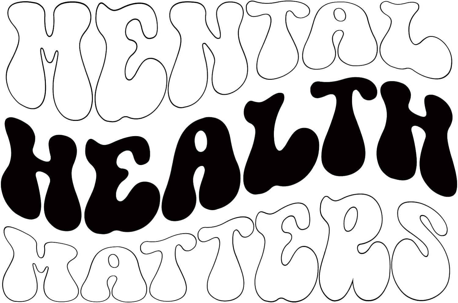 Inspirational Quote "Mental Health Matters Icon Sticker" Motivational Sticker Vinyl Decal Motivation Stickers- 5" Vinyl Sticker Waterproof