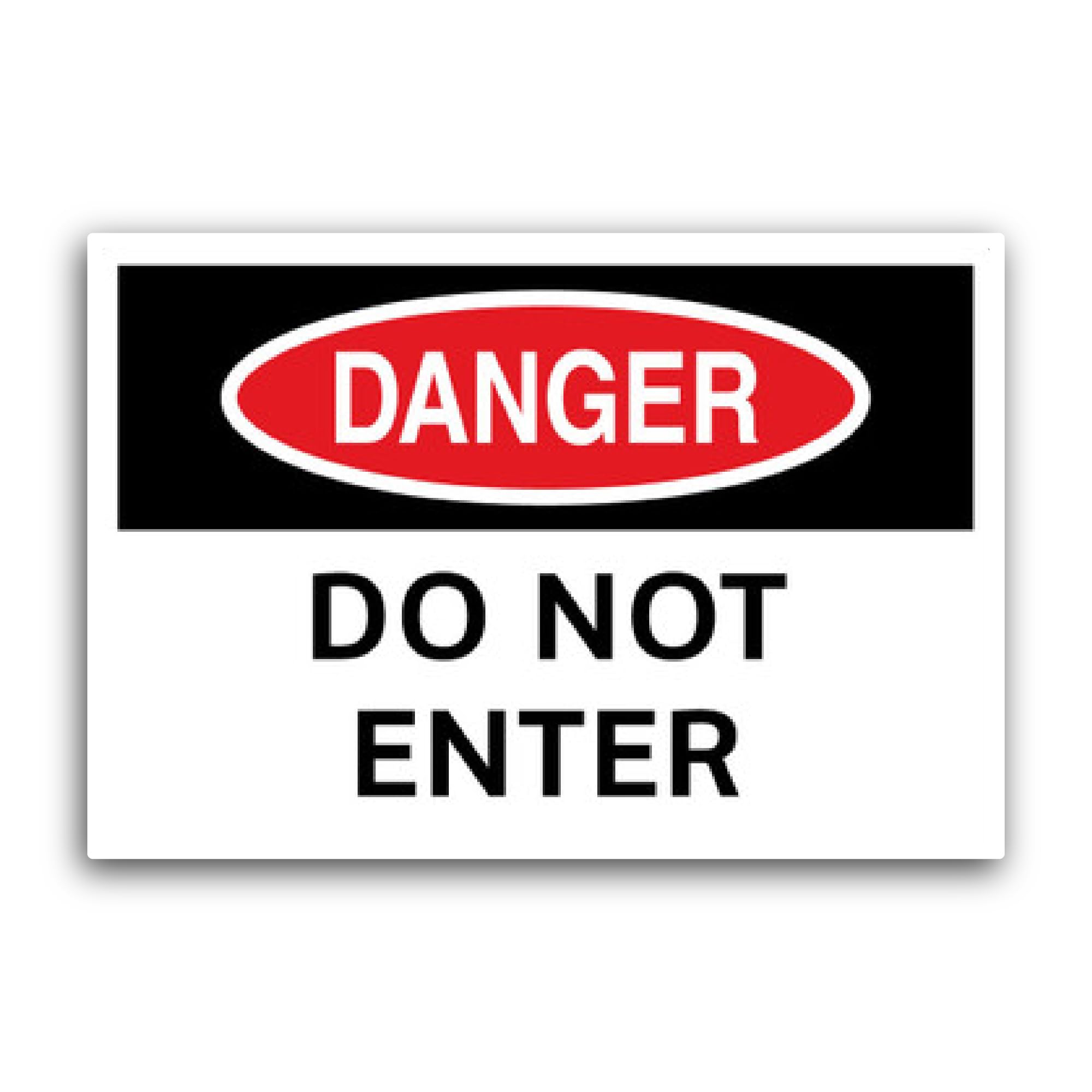 2 (Pieces) 3" and 5" Not Enter Sign Sticker, Waterproof Vinyl Decals for Many Purpose Like Cars, Tru